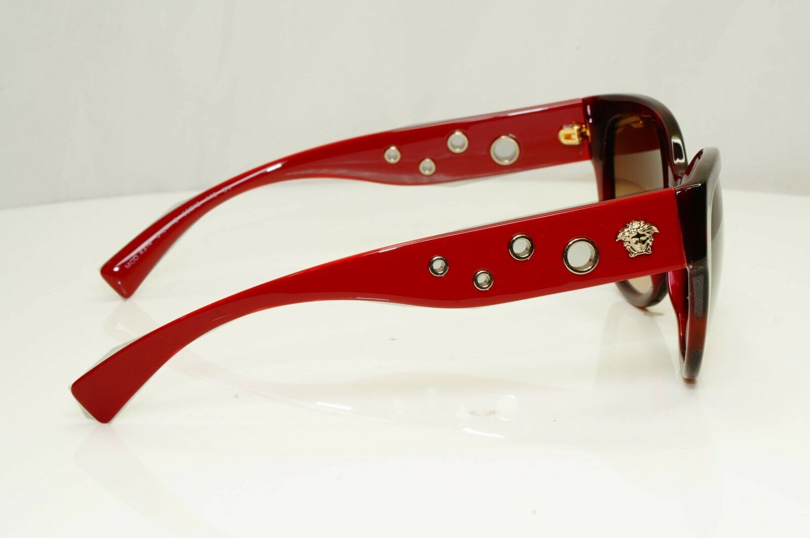 Versace Burgundy Brown Sunglasses Womens Gold Medusa 4314 5184/13 Dark Red