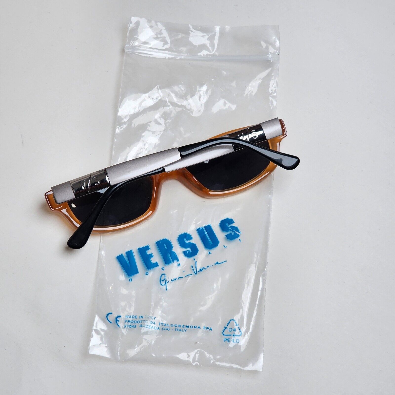 Versus Sunglasses 1996 by Gianni Versace Vintage Amber Honey MOD E83/M COL 692