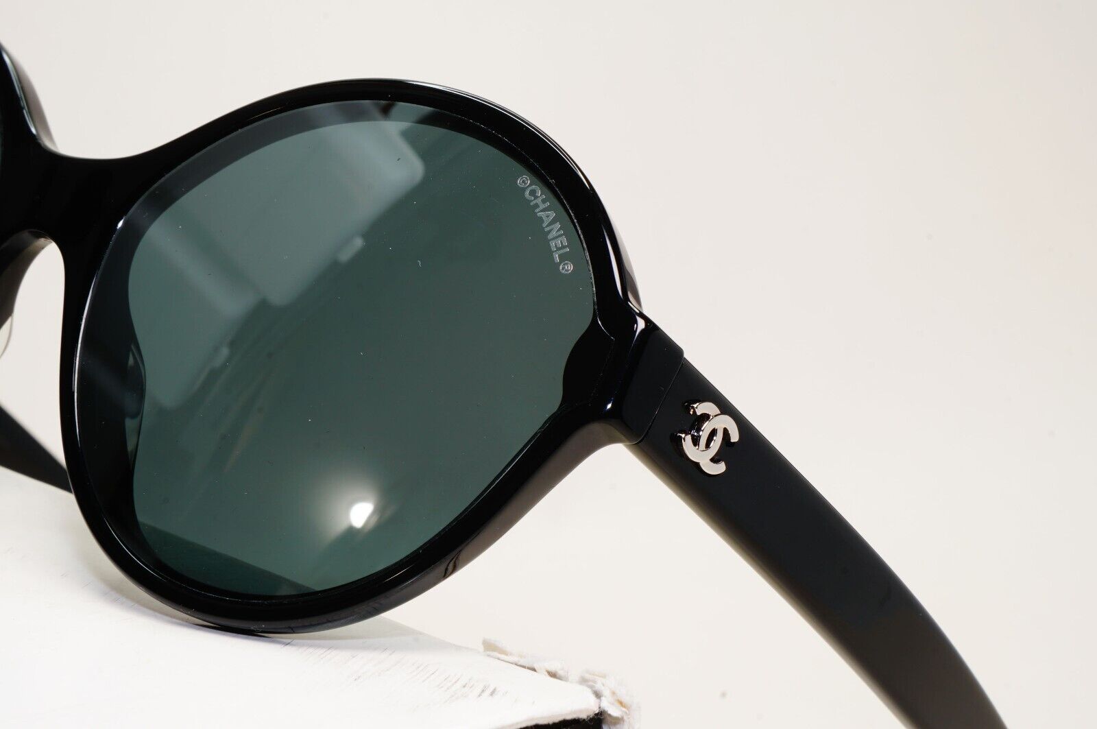 Chanel Sunglasses Black Grey Mirrored Silver Round 5387-A c.501/6G 58mm