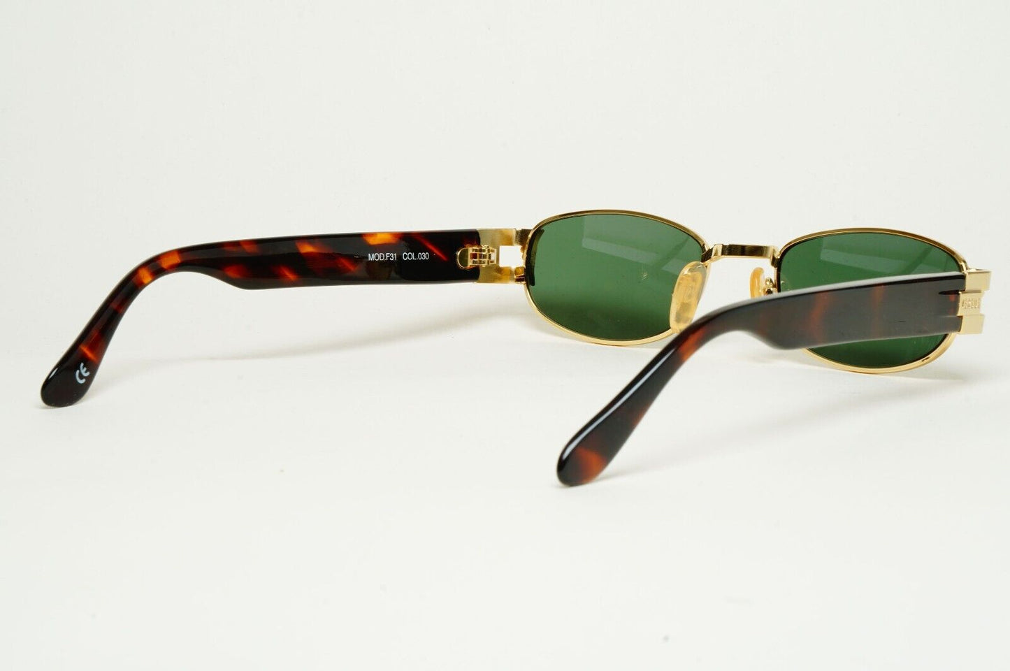 Versus Sunglasses 1996 by Gianni Versace Vintage Gold Green MOD F31 COL 030