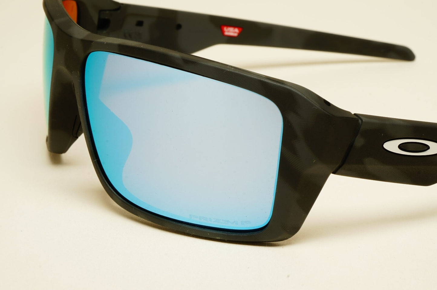 Oakley Sunglasses Polarised Double Edge Black Camo Blue Deep Water OO9380 27