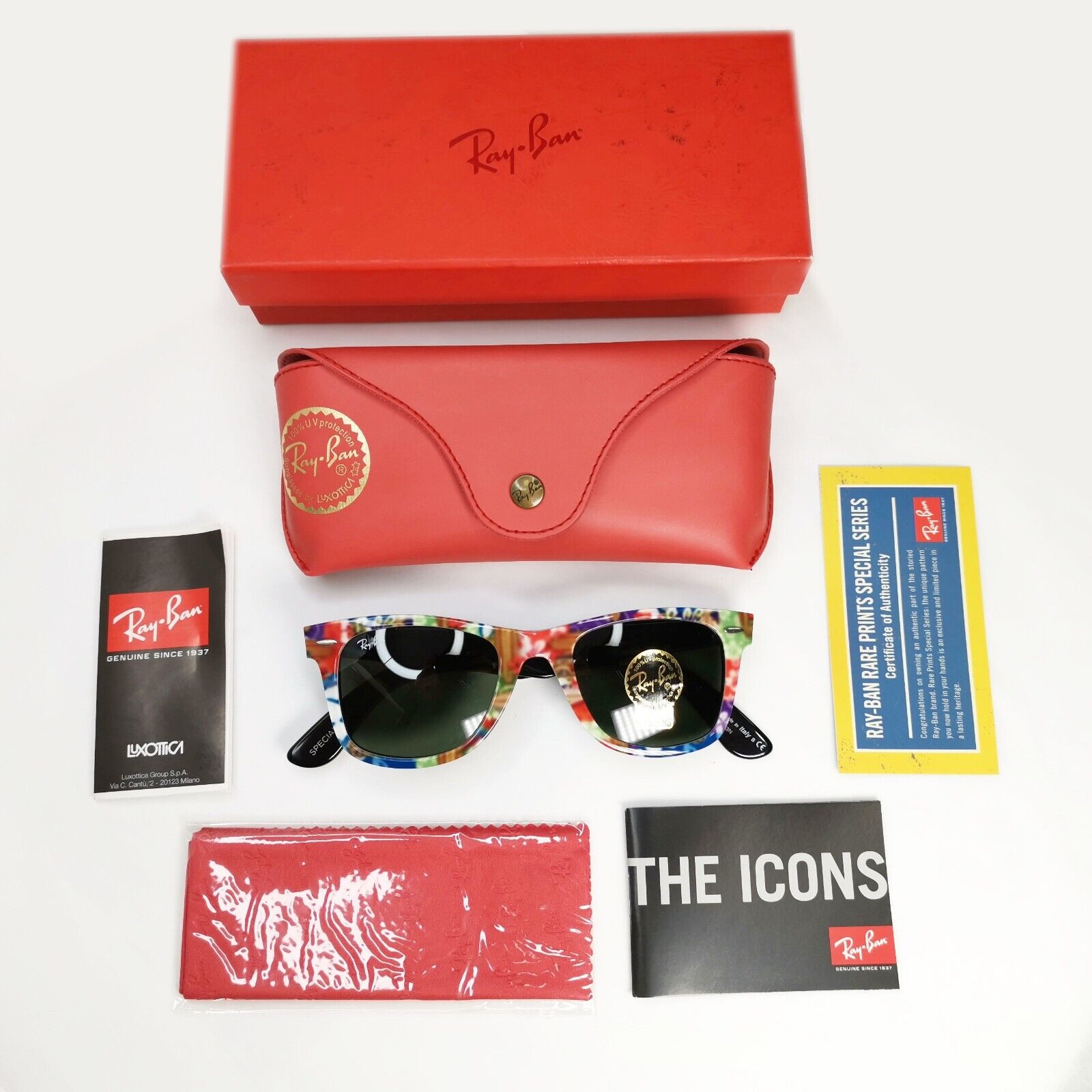 Ray-Ban Sunglasses Wayfarer Rare Prints Special Series 1 Flowers RB 2140 1137