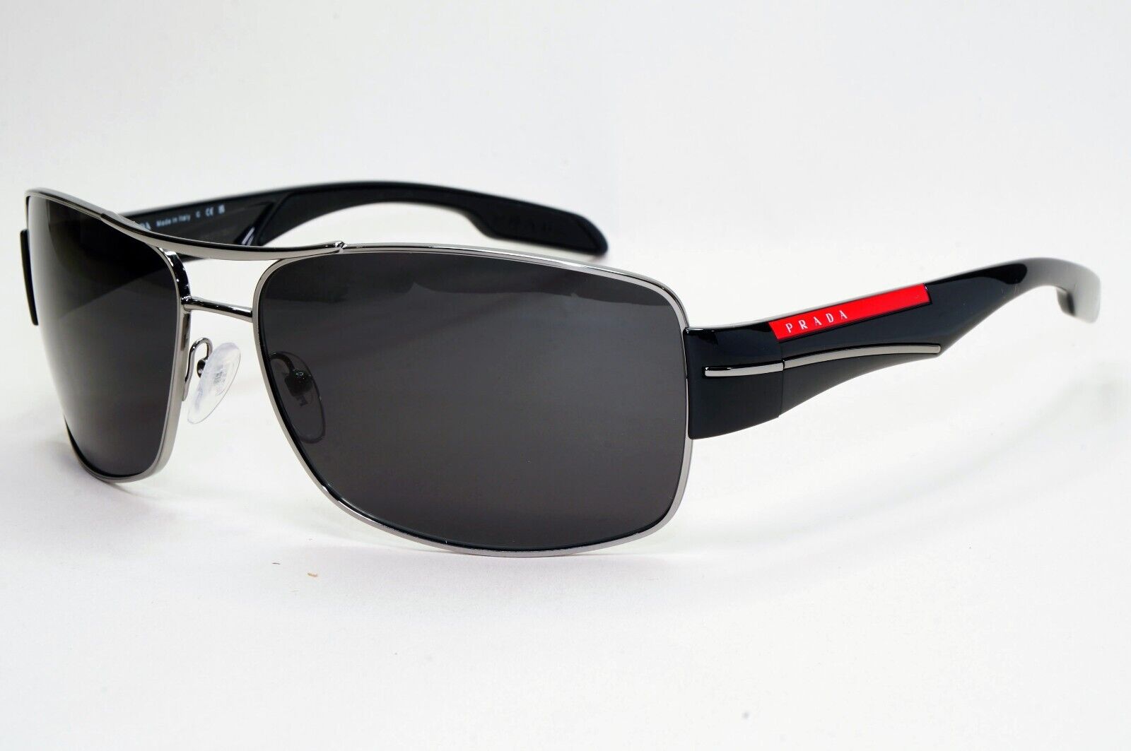 Prada Sunglasses Black Wrap Navigator Square PS53NS SPS 53N 5AV-3M1 65mm 210924