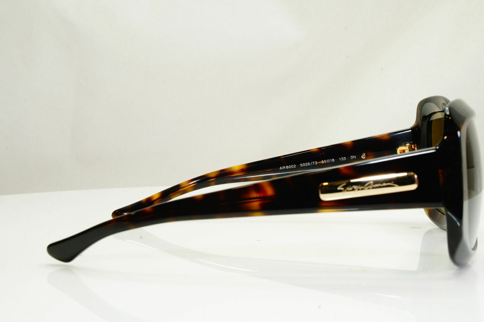 Authentic GIORGIO ARMANI Sunglasses Brown Vintage GOLD AR 8002 5026/73 27020