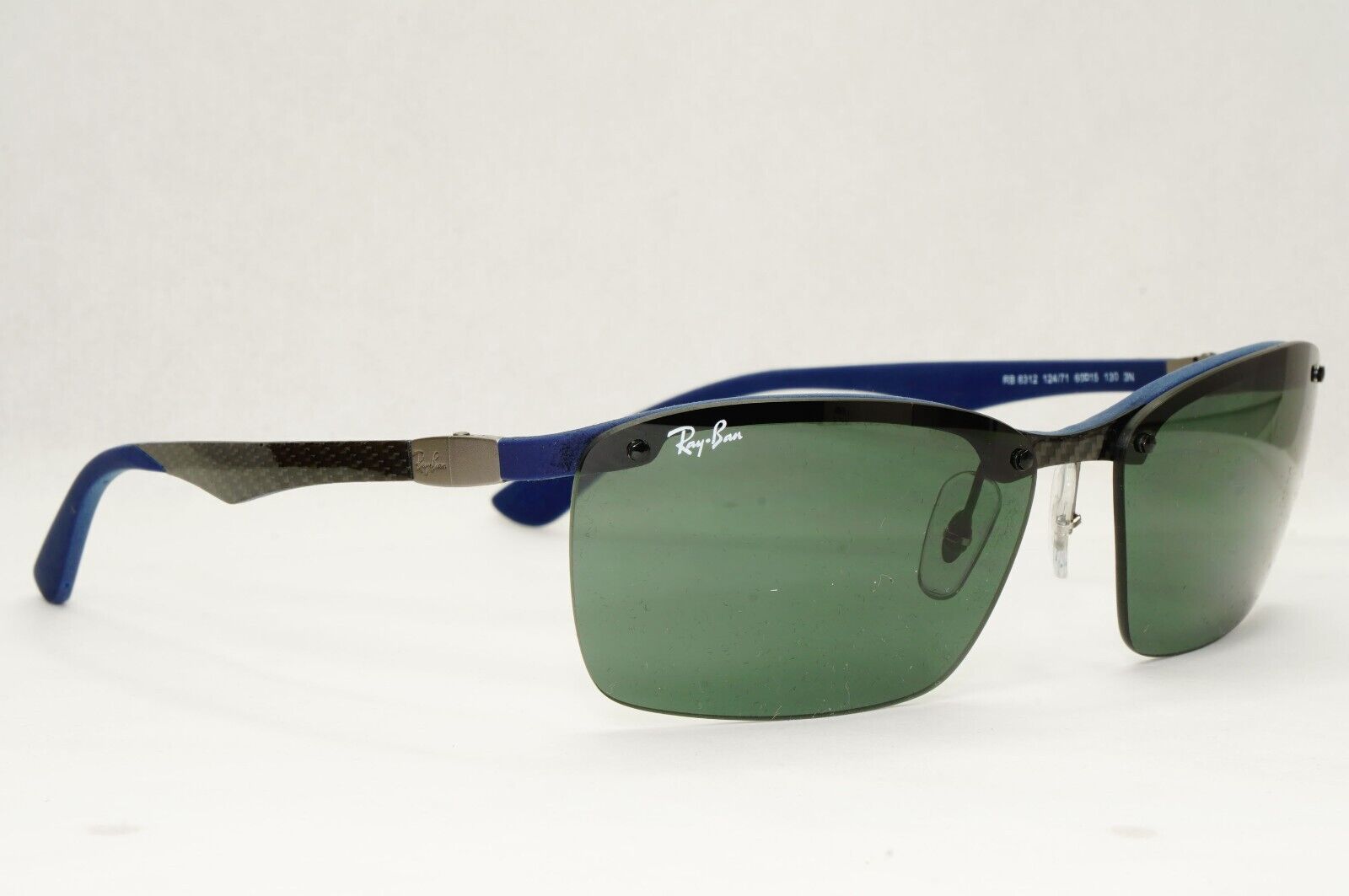 Ray-Ban Sunglasses Carbon Fibre 2013 Blue Black Green RB 8312 124/71 60mm