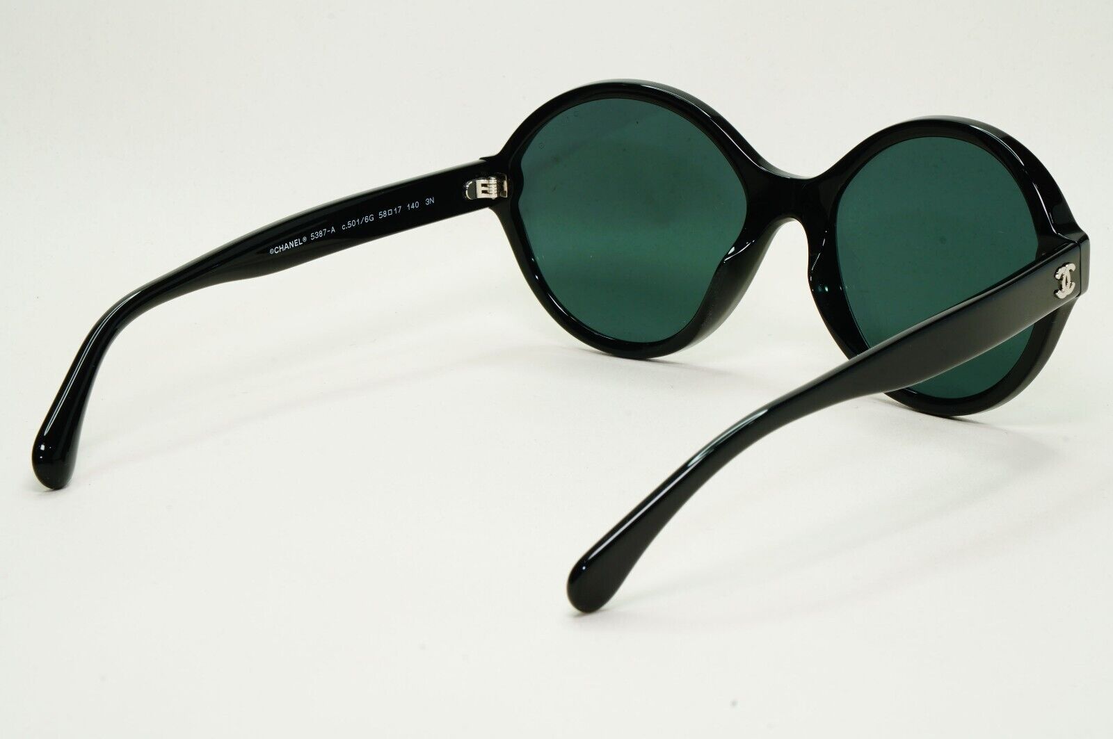 Chanel Sunglasses Black Grey Mirrored Silver Round 5387-A c.501/6G 58mm