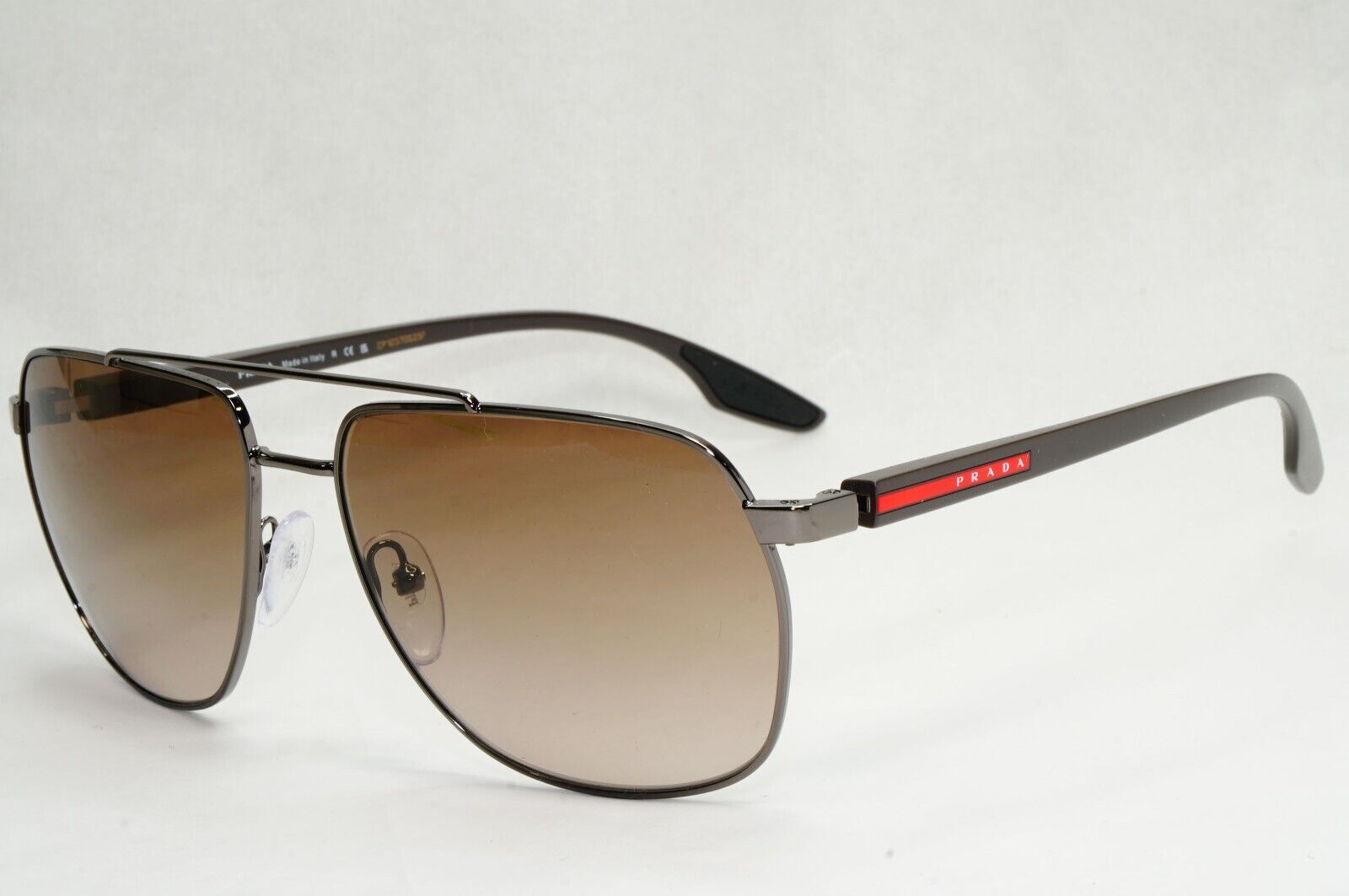 Prada Sunglasses Brown Gradient Pilot Gunmetal PS55VS SPS 55V 5AV-1X1 59mm
