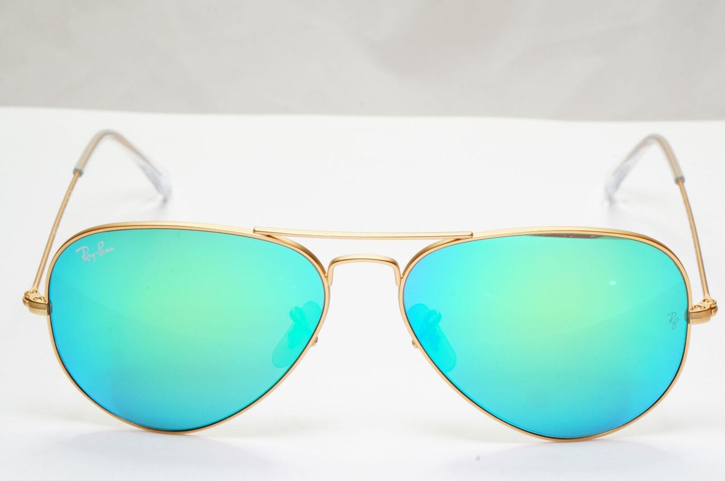 Ray-Ban Sunglasses Aviator Green Mirror Matte Gold Flash RB 3025 112/19 58mm