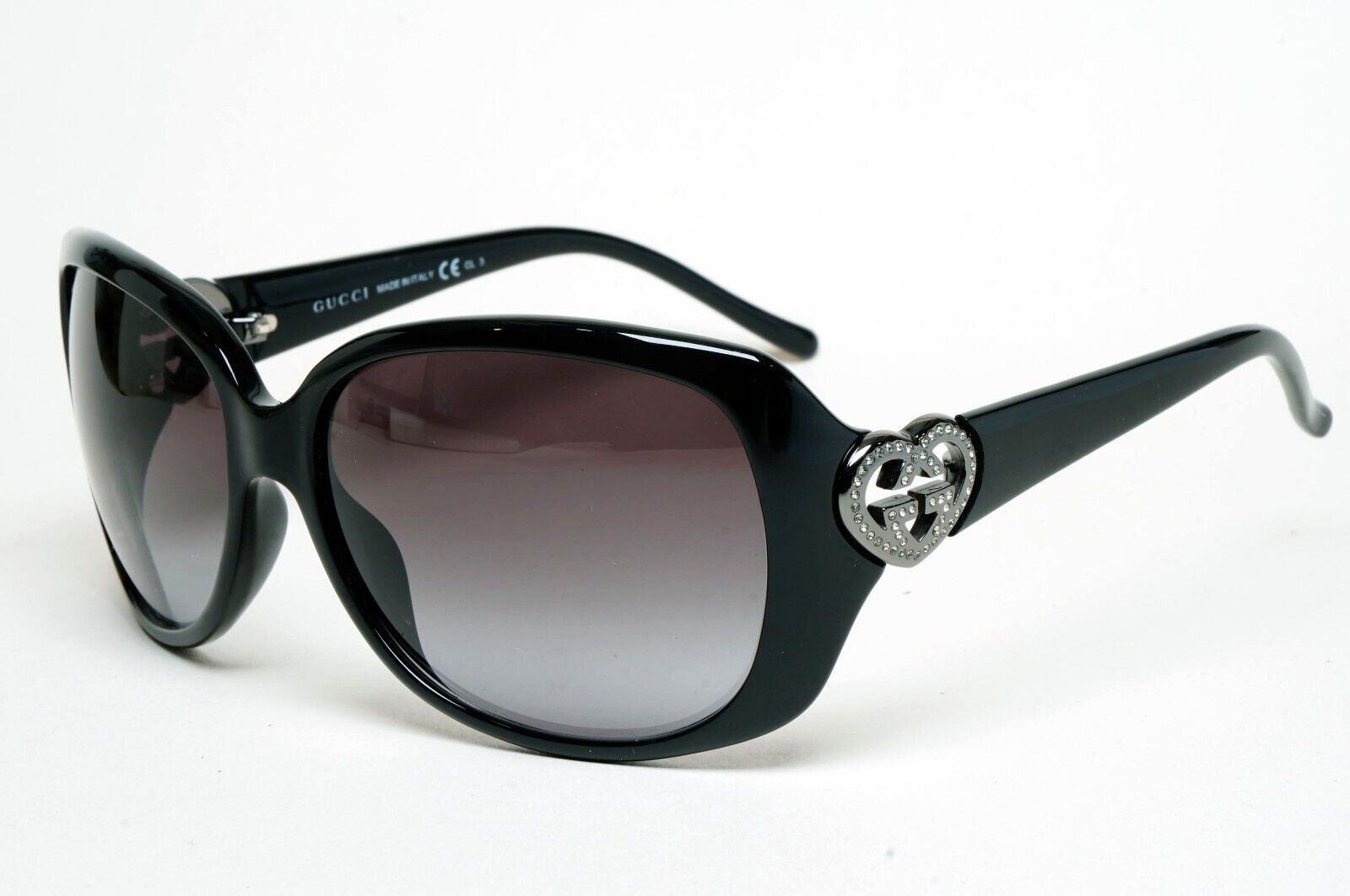 Gucci Sunglasses 2011 Vintage Heart Black Grey Silver GG 3548/S D28PT 290125