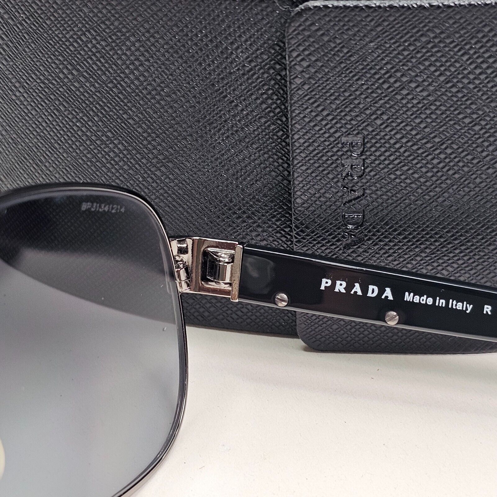 Prada Sunglasses Polarised Gunmetal Black Grey PR52PS SPR 52P 5AV-5W1 061024