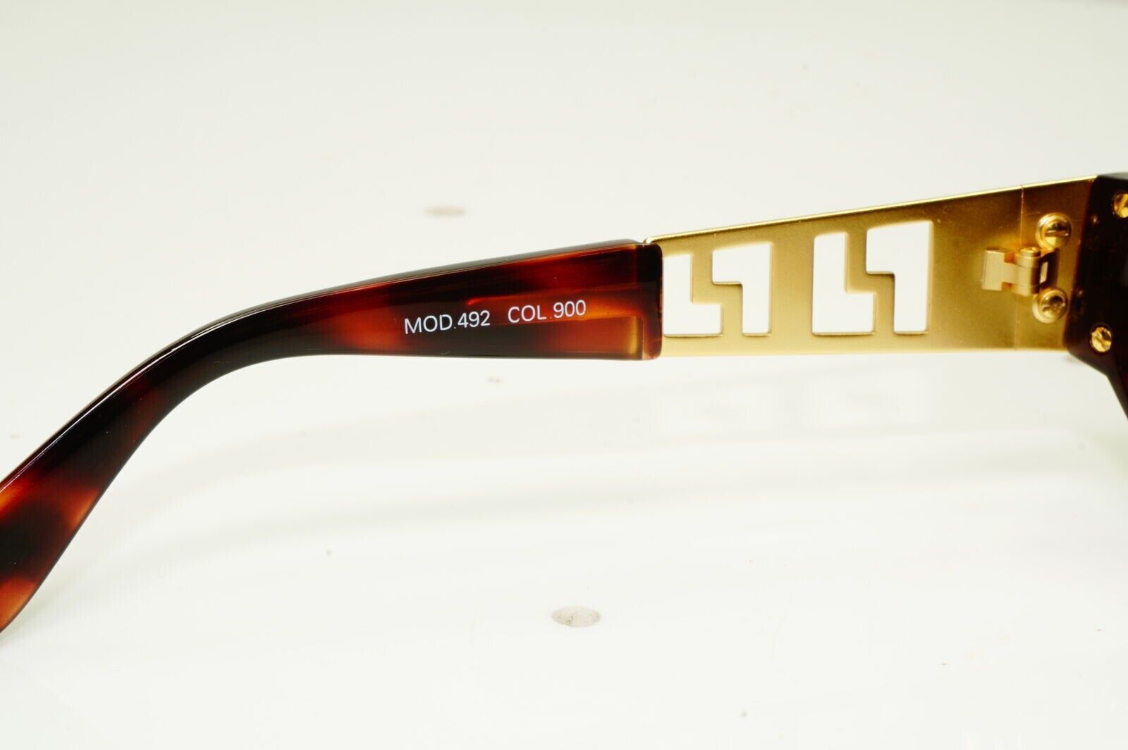 Gianni Versace Sunglasses 1996 Vintage Brown Gold Medusa Brown MOD 492 COL 900