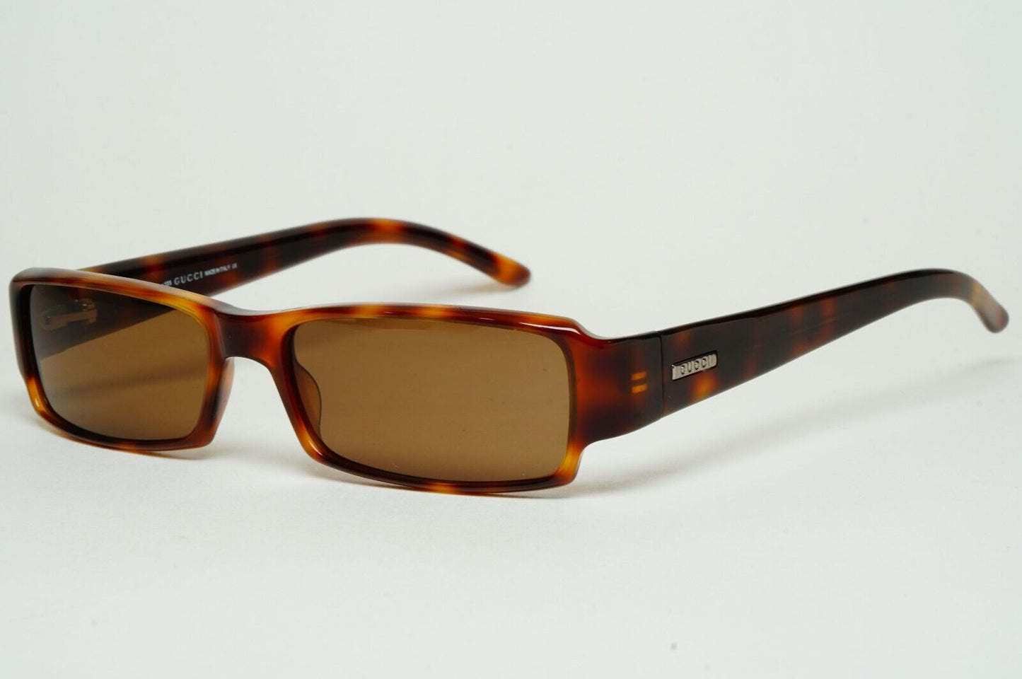Gucci Sunglasses 1998 Vintage Brown Rectangle Tortoise GG 1438/N/S 05L 100125