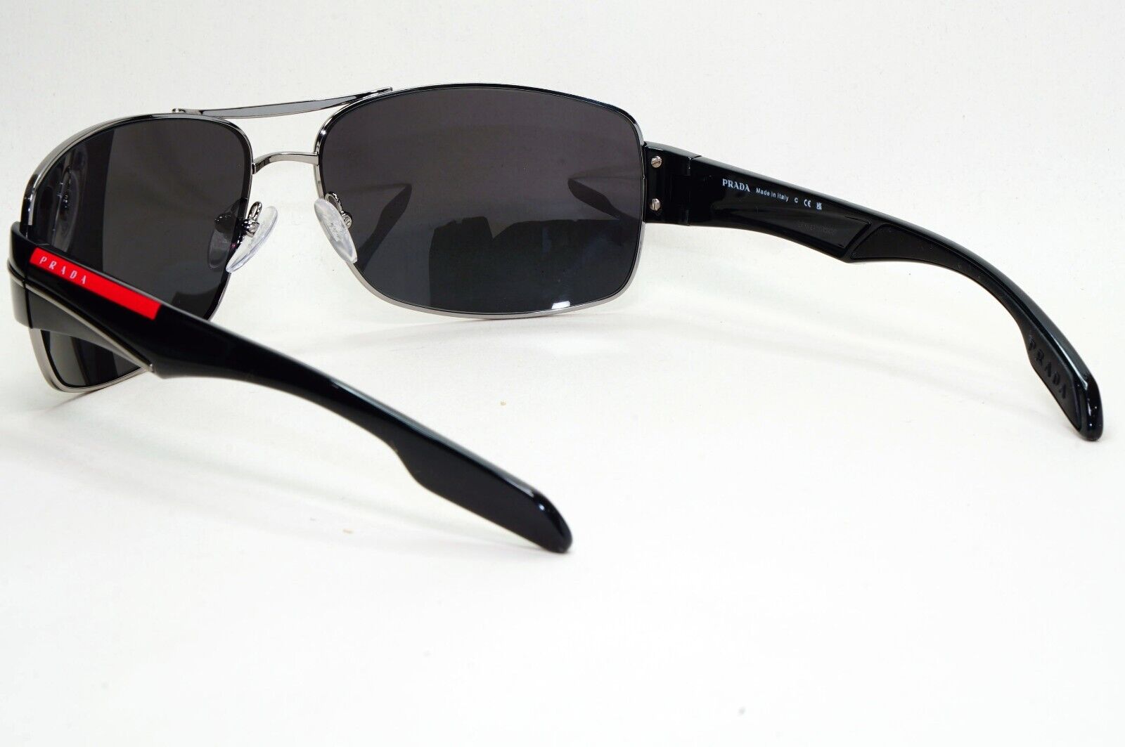 Prada Sunglasses Black Wrap Navigator Square PS53NS SPS 53N 5AV-3M1 65mm 210924