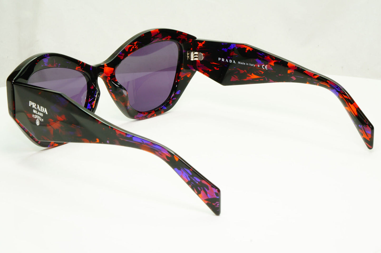 Prada Symbole Marble Sunglasses Black Orange Violet PR07YSF SPR 07Y F 06V-6O2