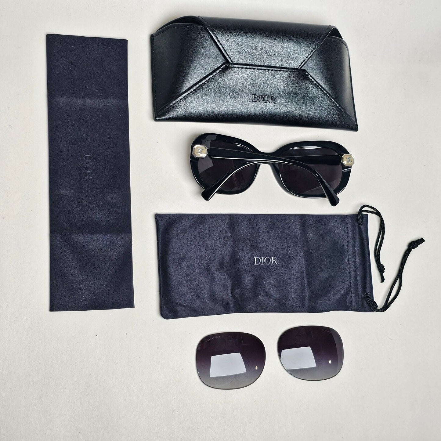 Chanel Sunglasses Black Glossy Square 5286 c.501/S6 56mm 261124