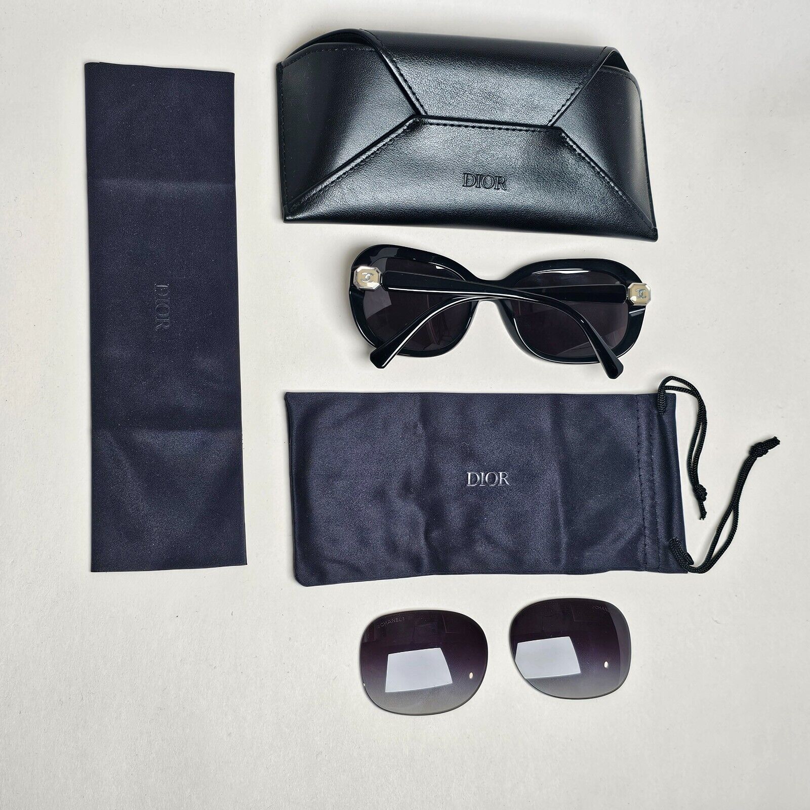 Chanel Sunglasses Black Glossy Square 5286 c.501/S6 56mm 261124