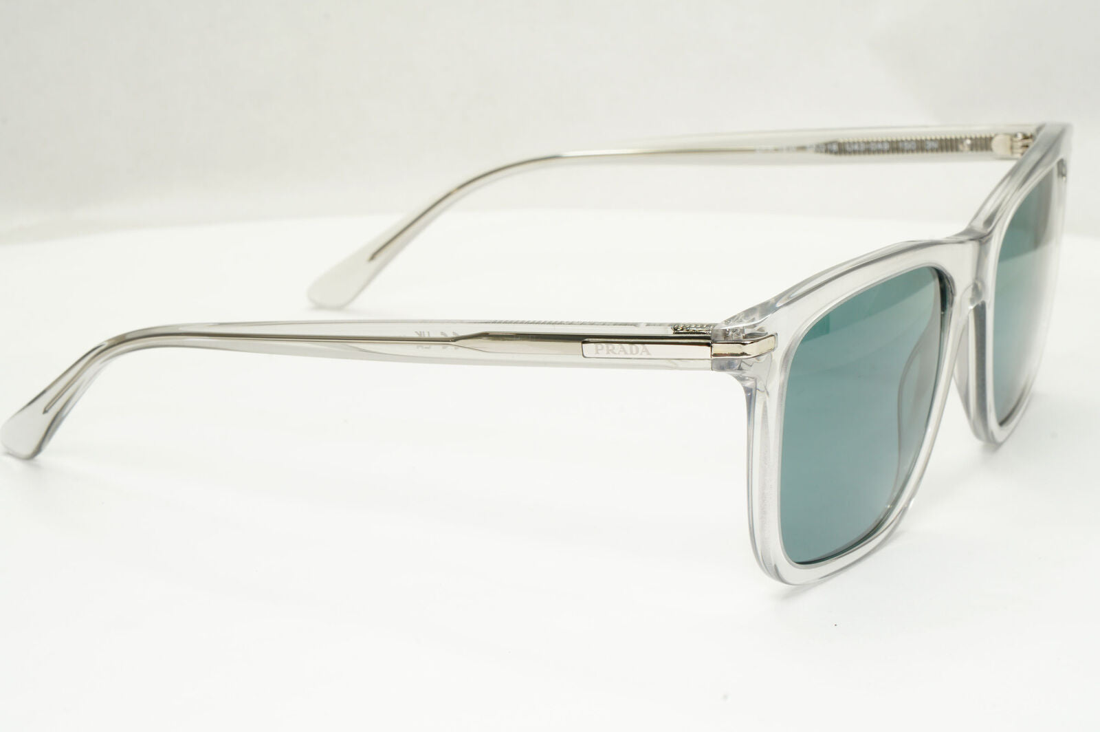 Prada Sunglasses Glass Lens Transparent Grey Crystal Blue PR18WS SPR 18W U43-0A9
