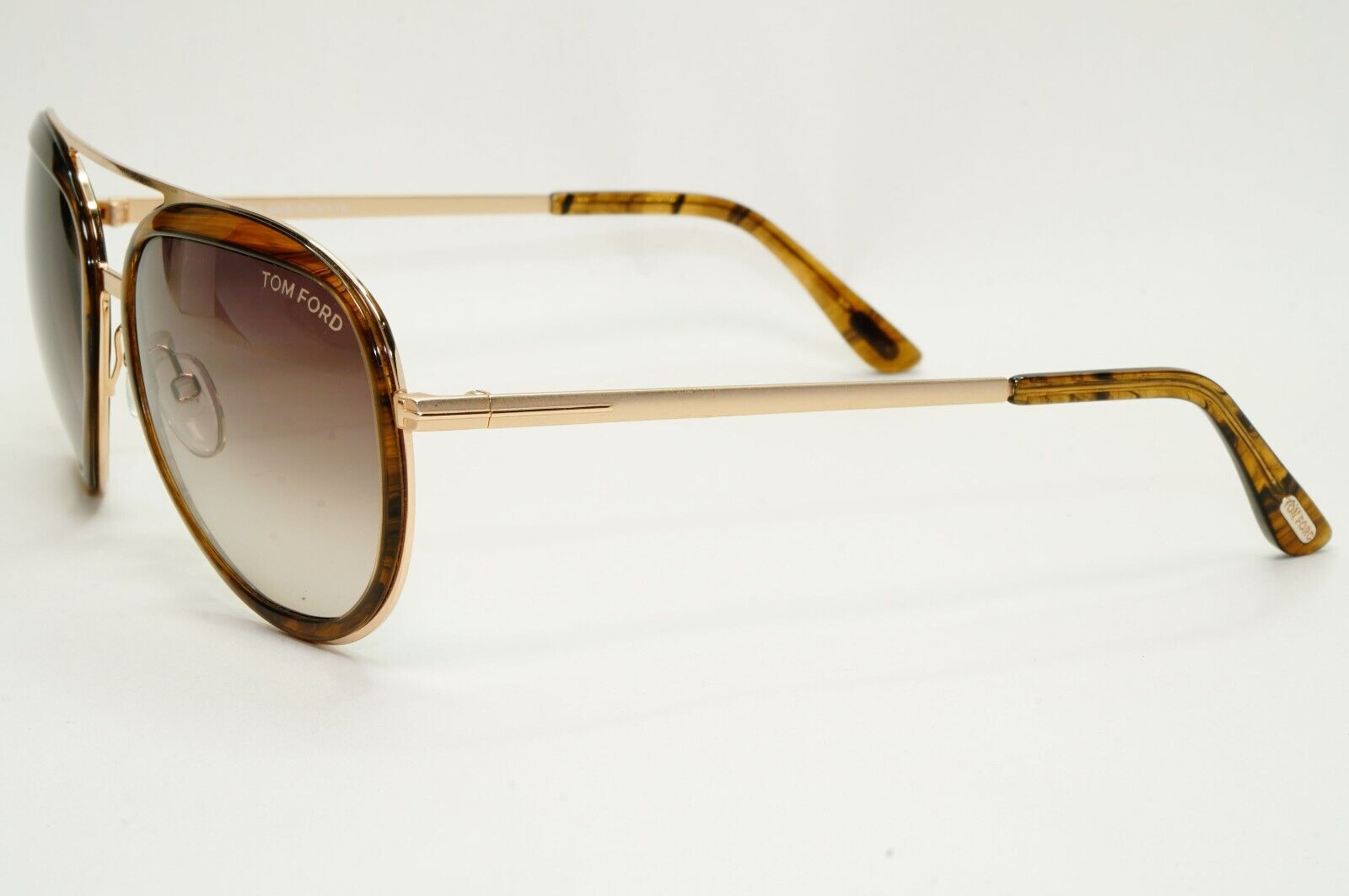 Tom Ford Sunglasses Andy Gold Brown Gradient Pilot FT0468 TF 468 41K 58mm
