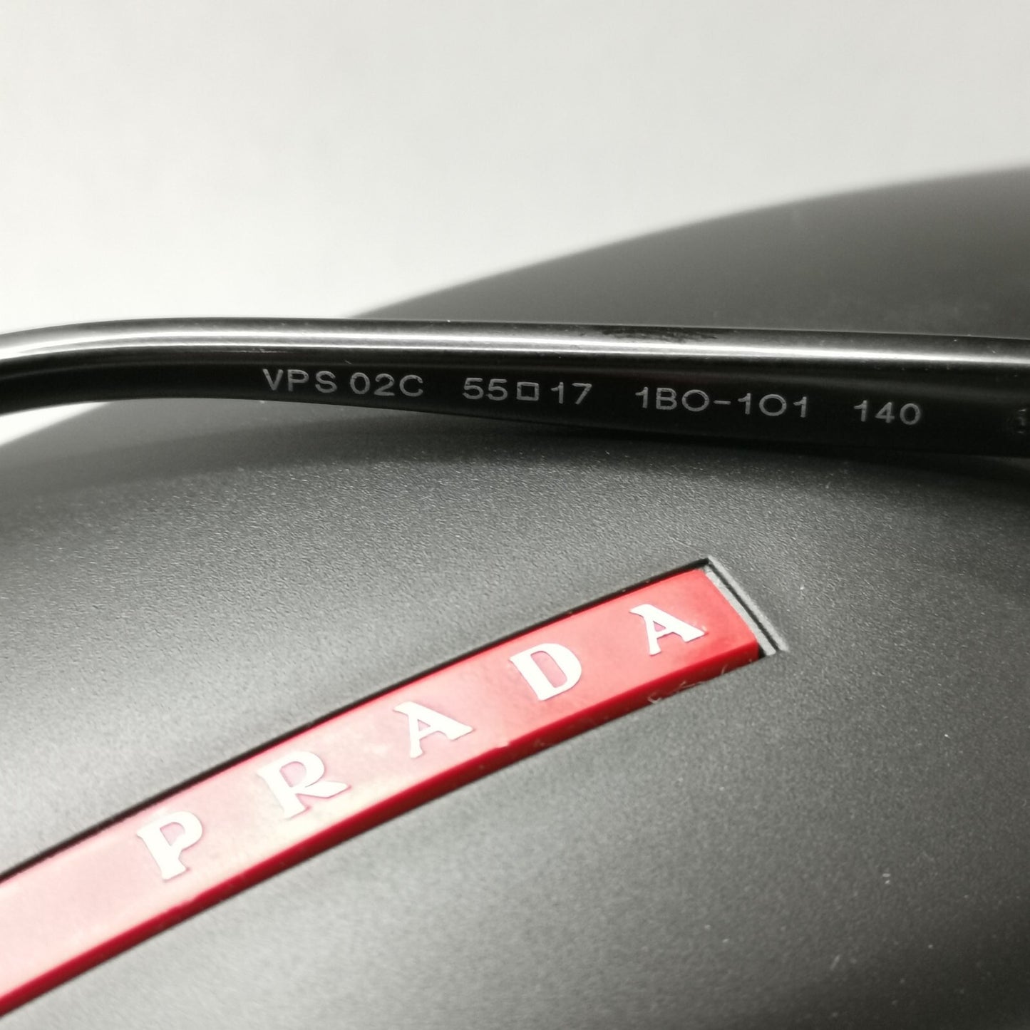 Prada Sunglasses Plack Rectangle Square Slim PS02CV VPS 02C 1BO-1O1 55mm [a]