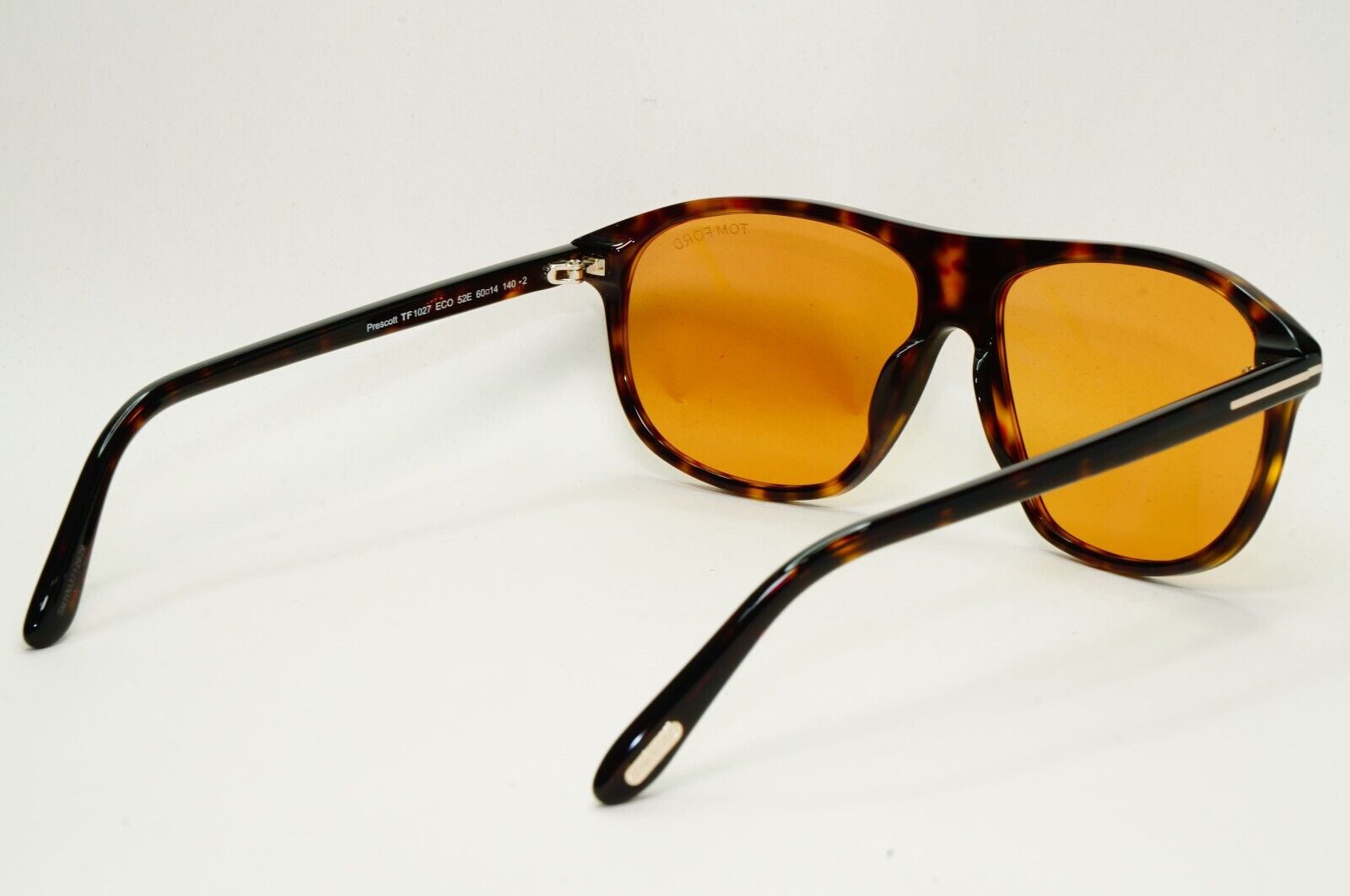 Tom Ford Sunglasses Prescott Brown Tortoiseshell Square FT1027 TF 1027 52E