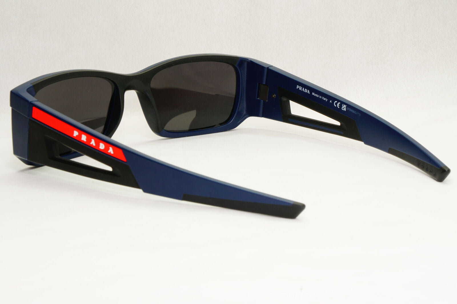 Prada Sunglasses Blue Black Red Linea Rossa Square Wrap PS03PV VPS 03P MAG-1O1