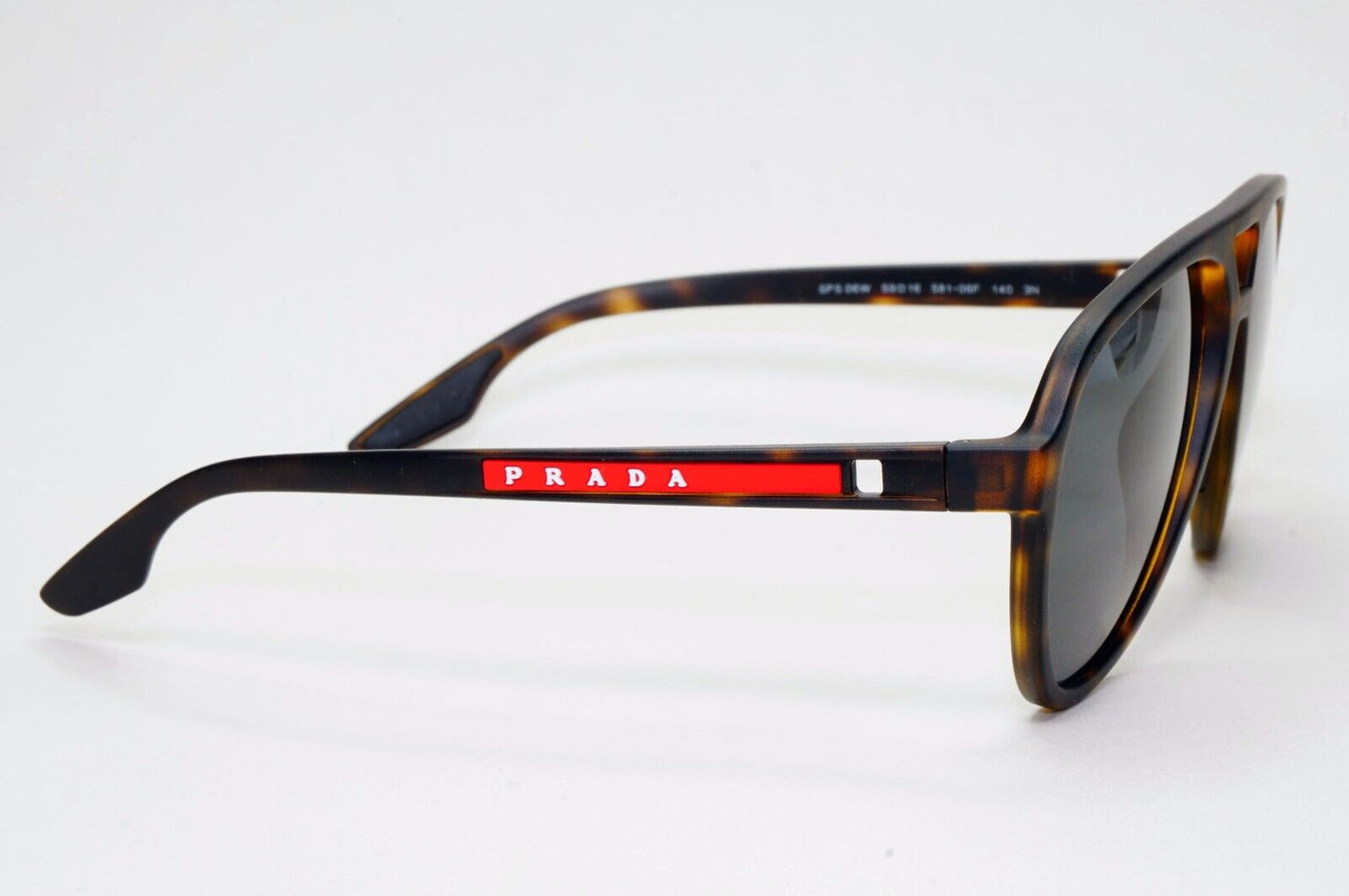 Prada Sunglasses Brown Tortoise Matte Black Pilot Large PS06WS SPS 06W 581-06F