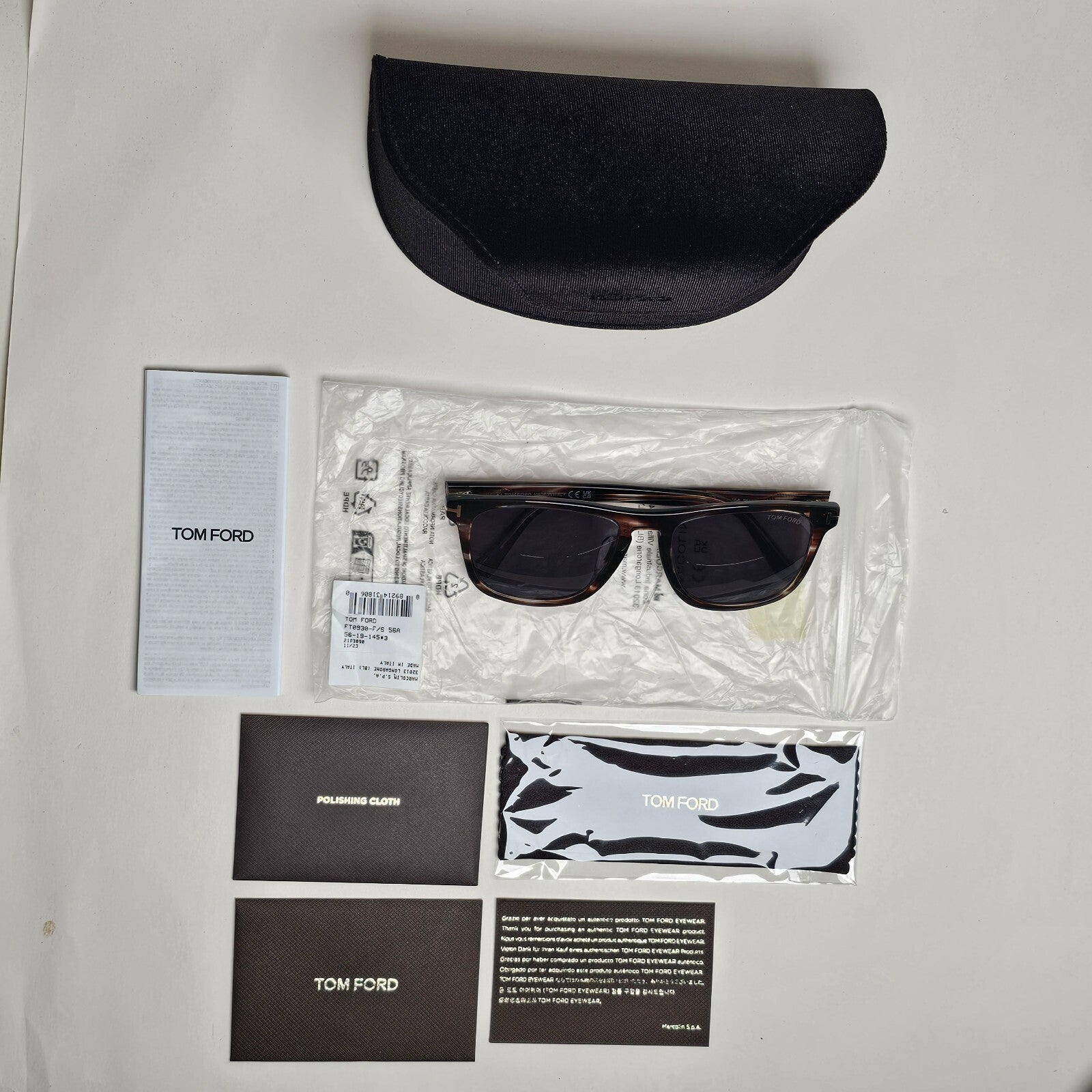 Tom Ford Sunglasses Gerard-02 Square Brown Tortoise Grey FT0930-F TF 930-F 56A