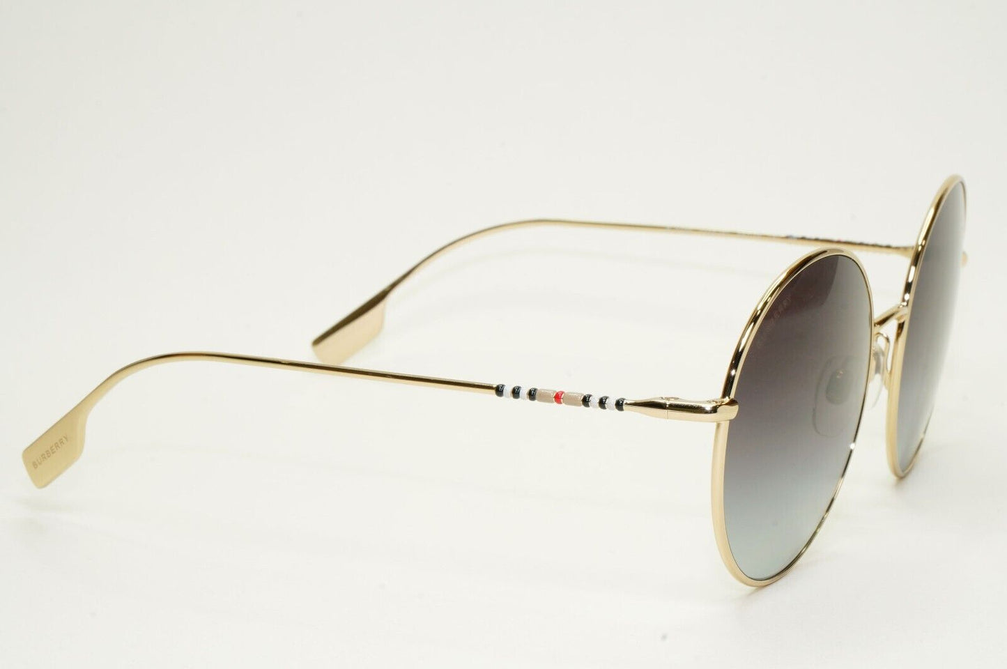Burberry Sunglasses Round Gold Grey Gradient Metal Pippa BE 3132 1109/8G 58mm