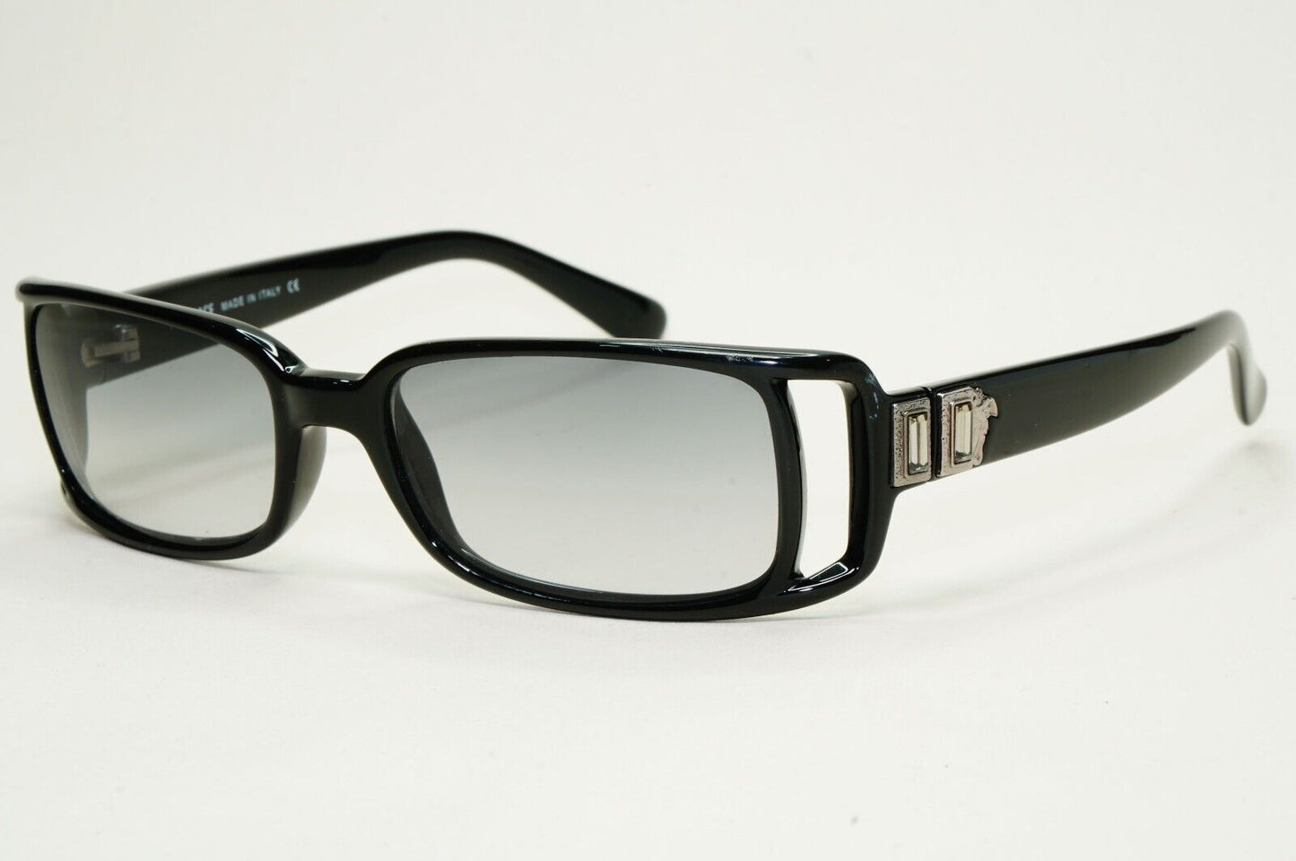 Versace Sunglasses 1998 Vintage Black Square Unisex MOD 554-H 852/482 050824