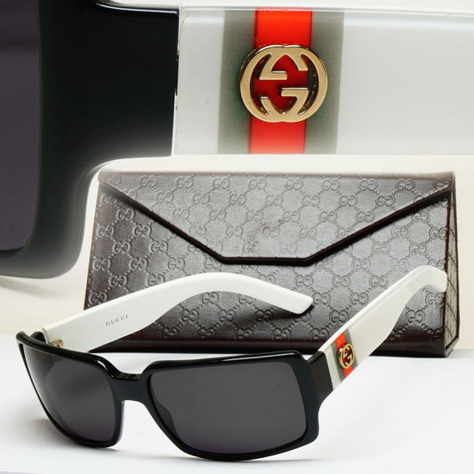 Gucci Sunglasses 2005 Vintage Black Wrap White GG 2563/S PR7 60mm 110225