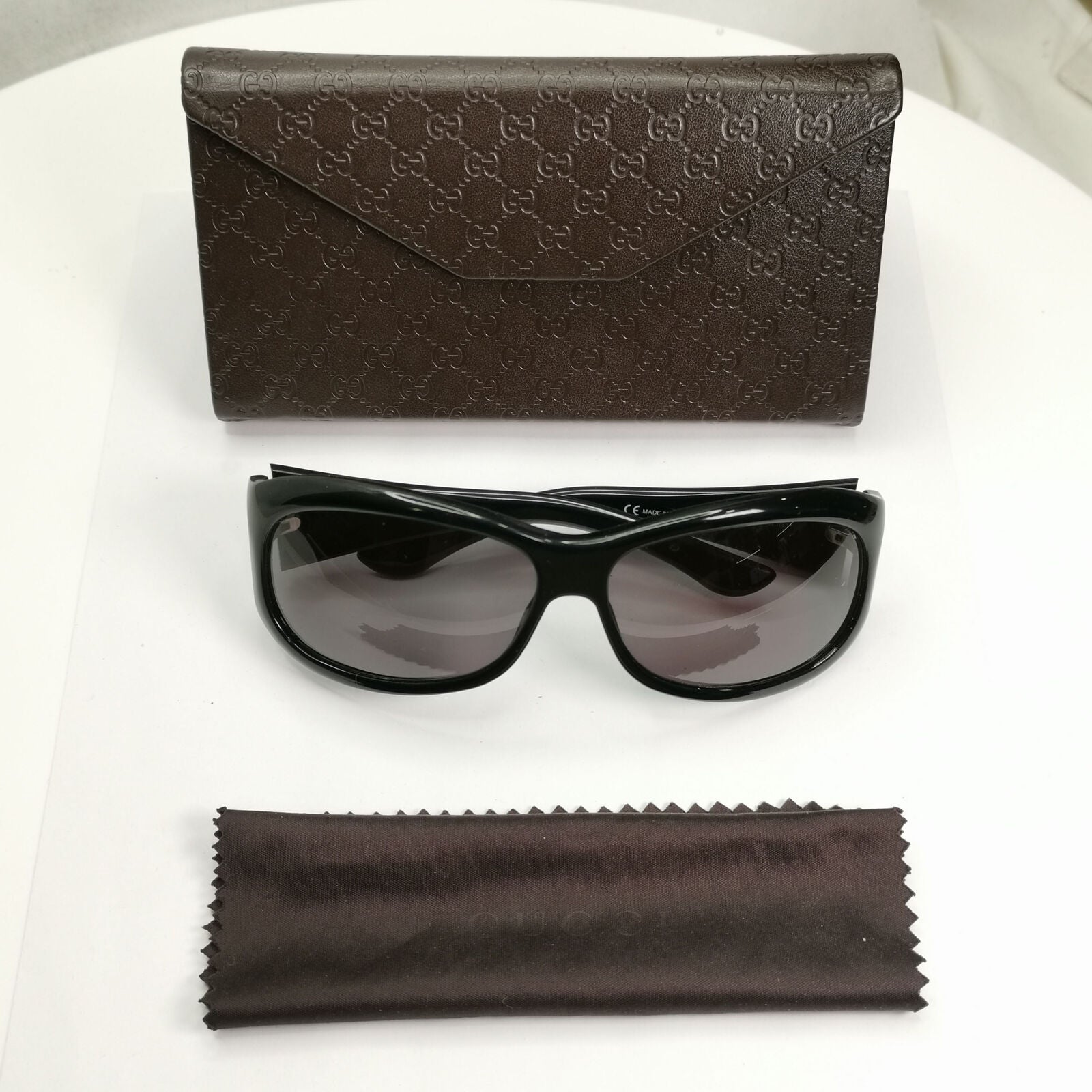 Gucci 2007 Sunglasses Vintage Black Silver Square GG 2966/S 807BN 071222