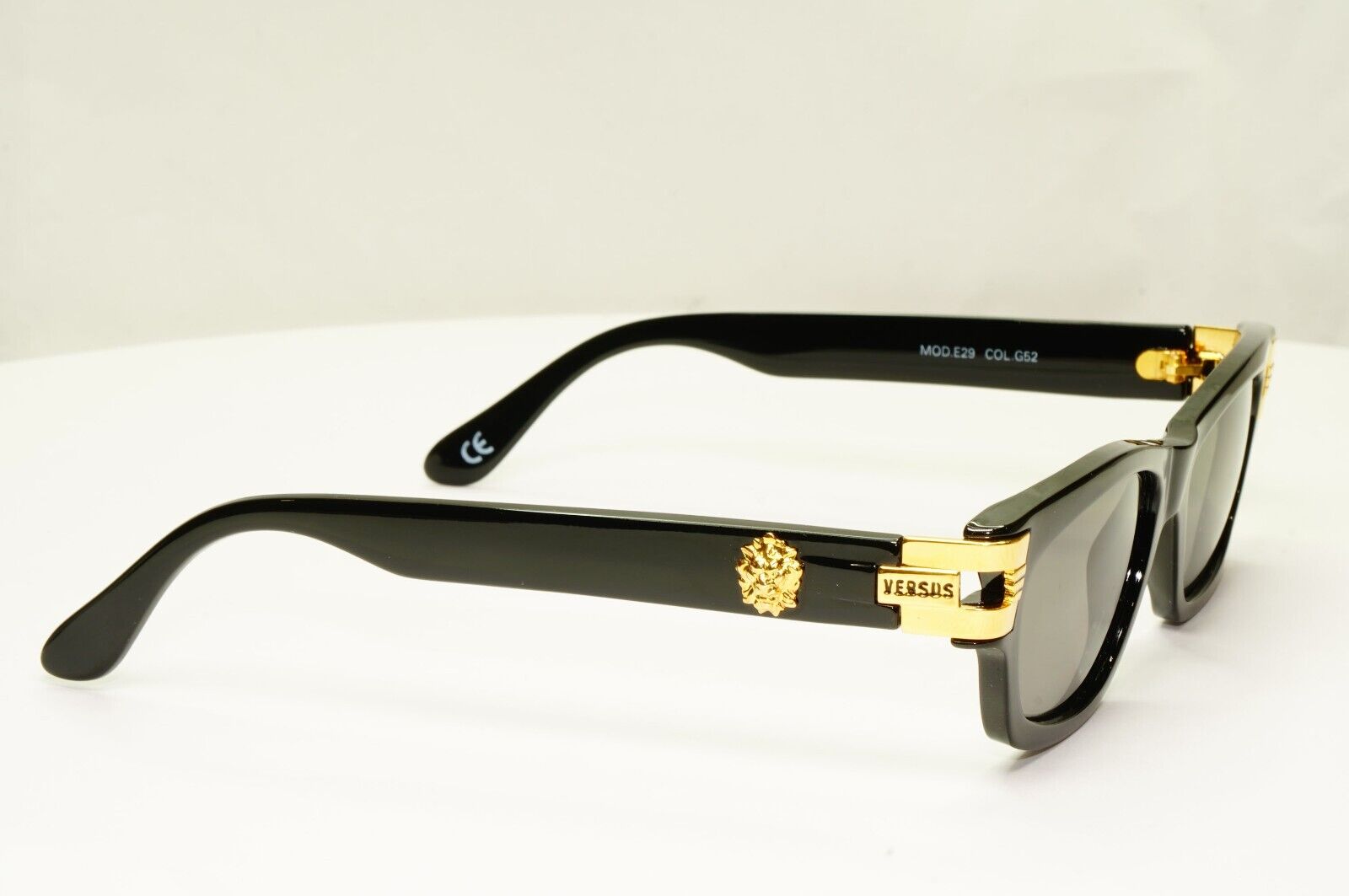 Versus by Gianni Versace 1996 Sunglasses Gold Lion Black MOD E29 COL G52 [A]