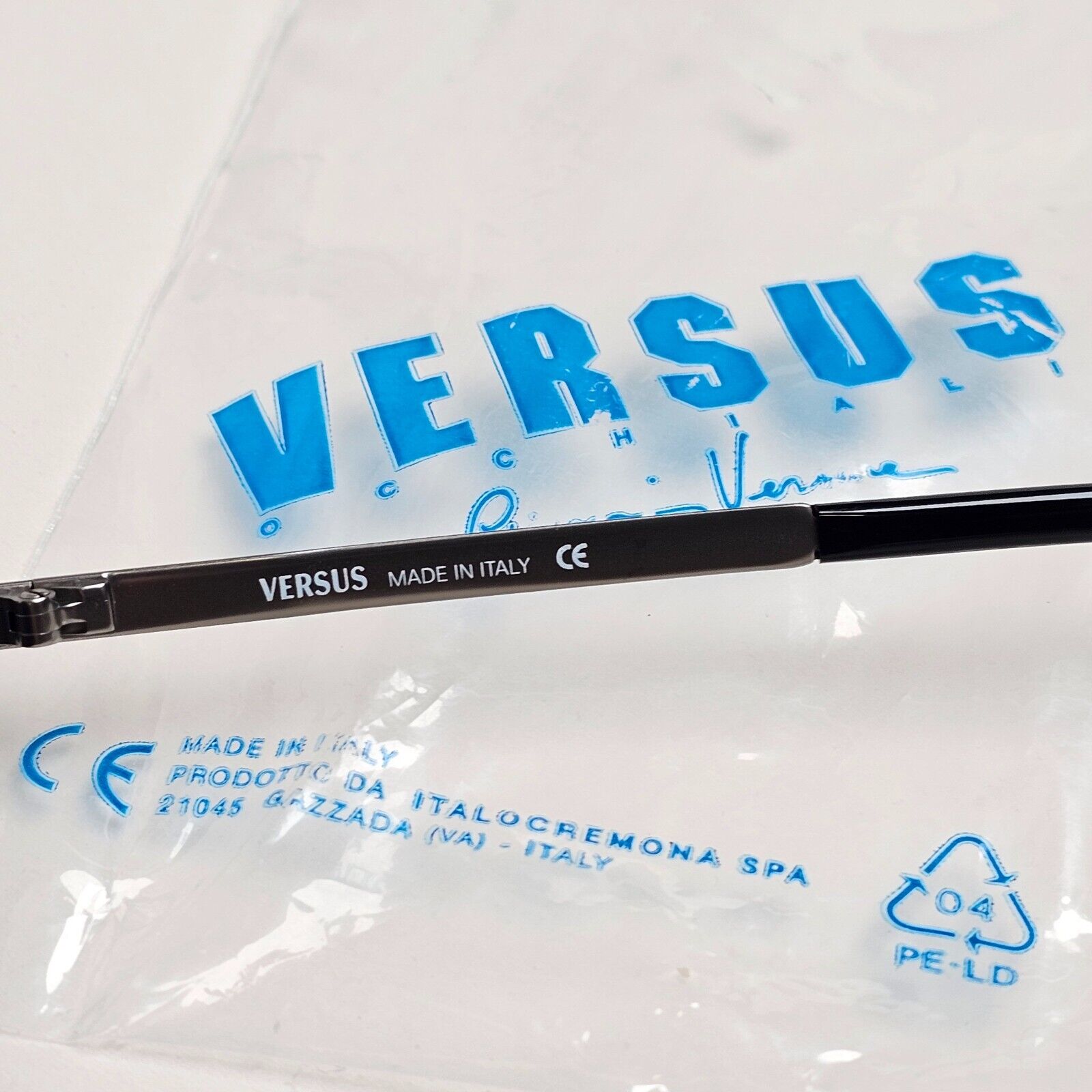 Versus Sunglasses 1996 by Gianni Versace Vintage Gunmetal Blue MOD R36 COL 948