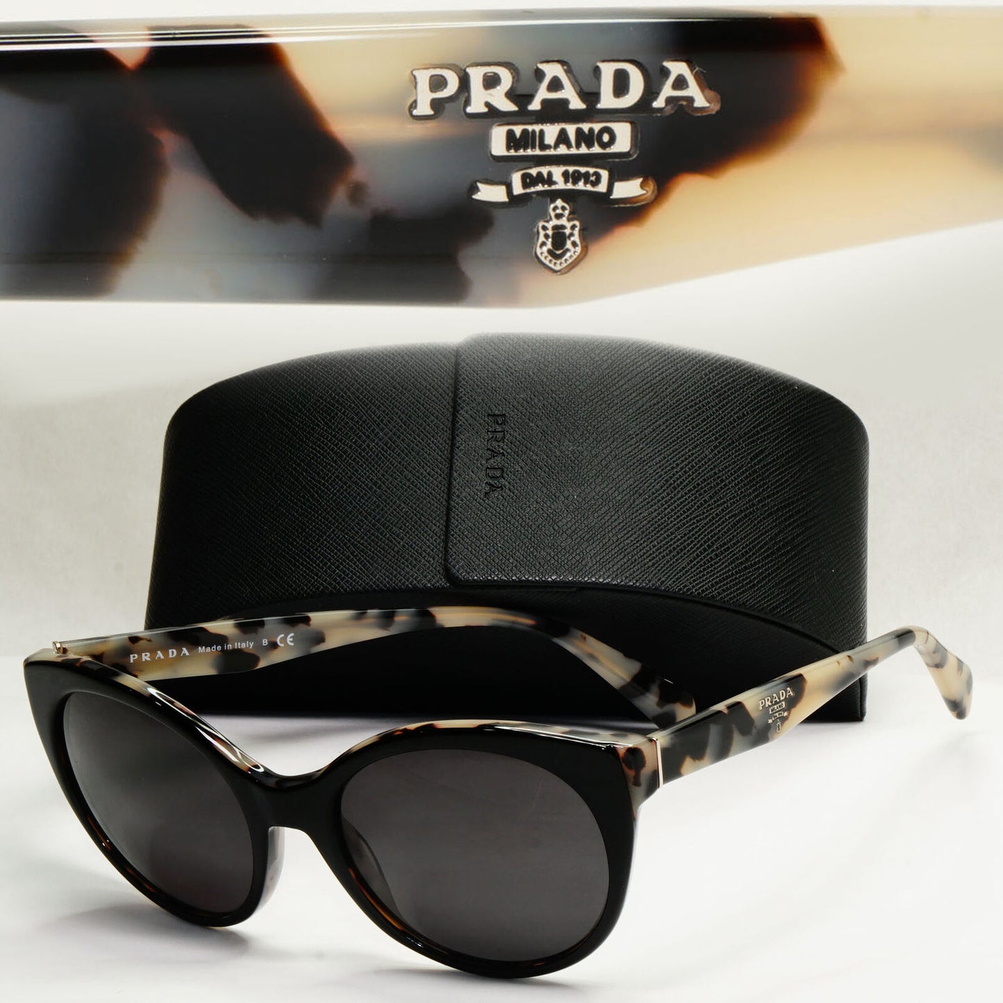 Prada Sunglasses 2012 Vintage Square Black Marble PR23OS SPR 23O ROK-0A7 070224