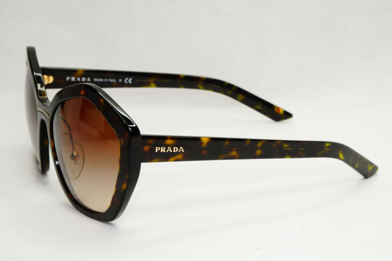 Prada Sunglasses Brown Tortoise Angular Gradient PR08XS SPR 08X 2AU-6S1 58mm