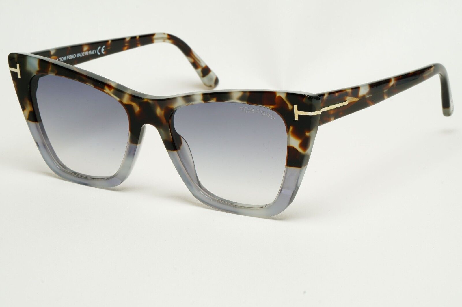 Tom Ford Sunglasses Poppy-02 Brown Grey Gradient Cat Eye FT0846 TF 846 55B