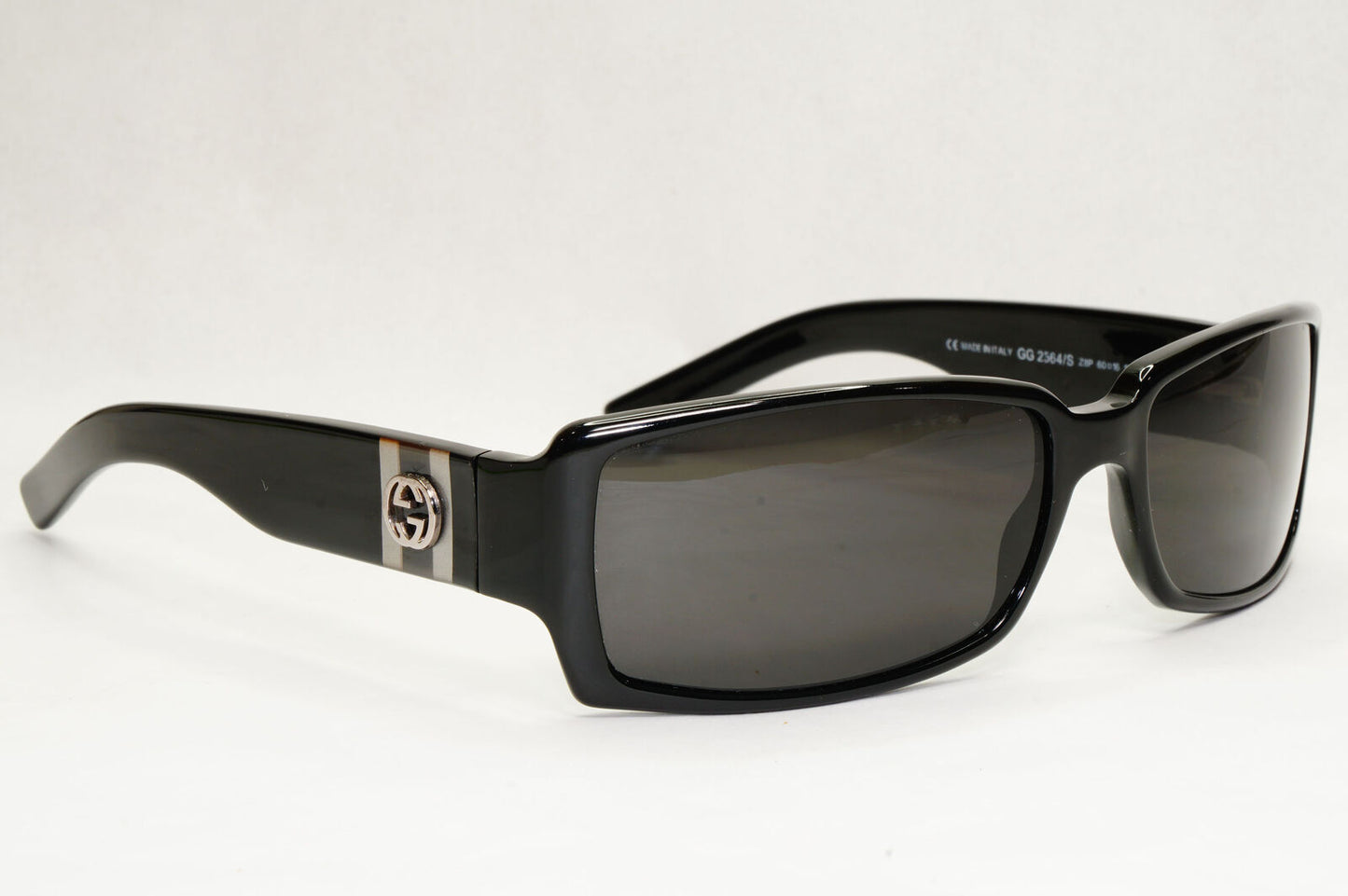 Gucci Sunglasses 2006 Vintage Black Rectangle Square Retro GG 2564/S Z8P 131223