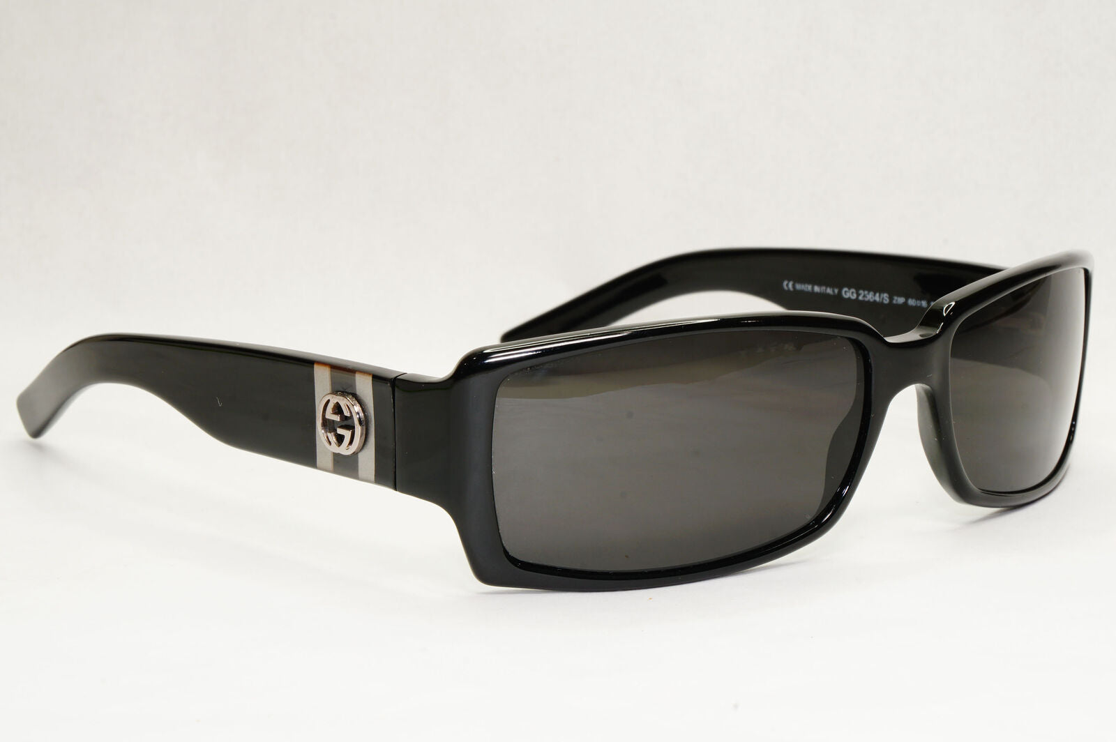 Gucci Sunglasses 2006 Vintage Black Rectangle Square Retro GG 2564/S Z8P 131223