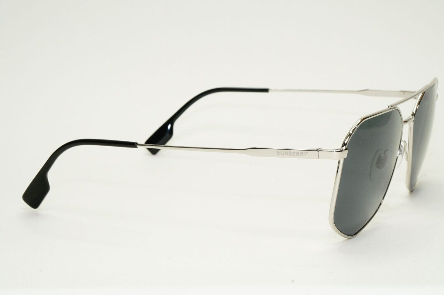 Burberry Sunglasses Silver Navigator Pilot Metal Ozwald BE 3139 1005/87 58mm