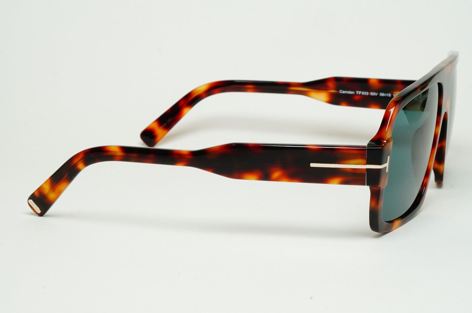 Tom Ford Sunglasses Camden Square Navigator Brown Tortoise Green TF 933 53V 58mm