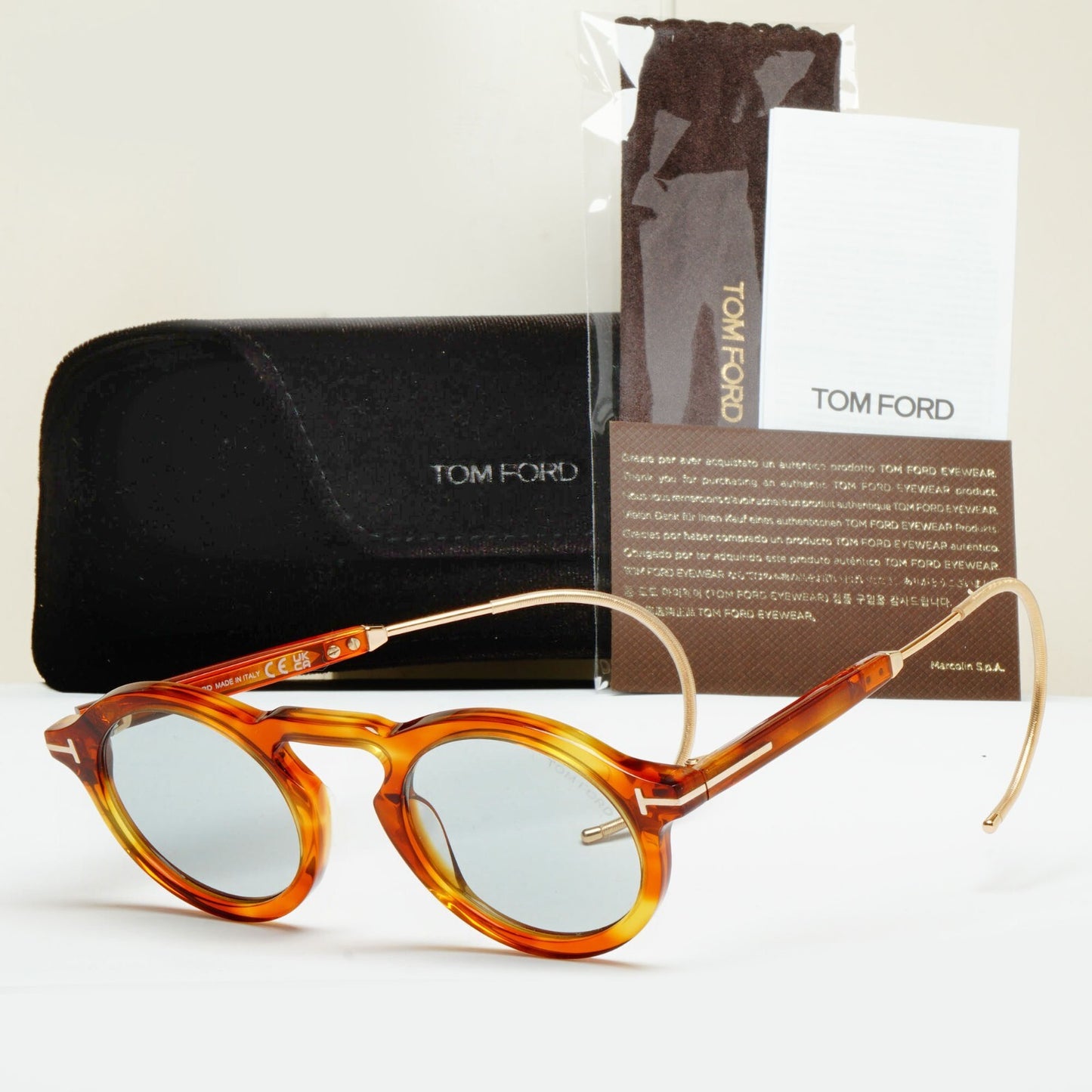 Tom Ford Sunglasses Grant-02 Ear Loop Hook Brown Grey FT0632 TF 632 53A 48mm