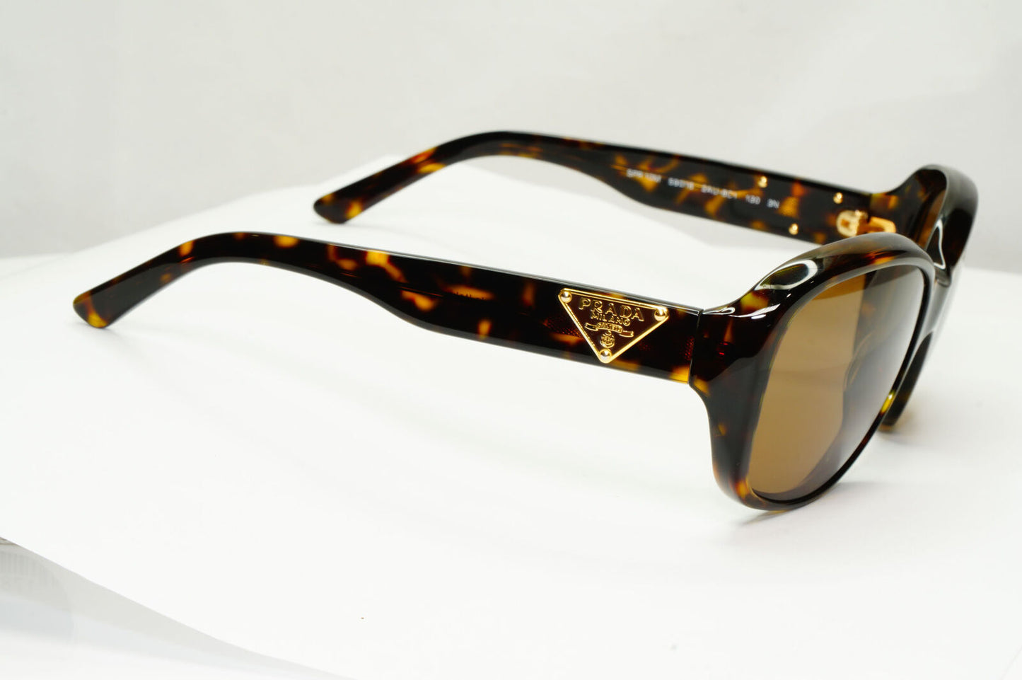 Prada 2011 Triangle Logo Sunglasses Brown Gold PR10MS SPR 10M 2AU-8C1 141122