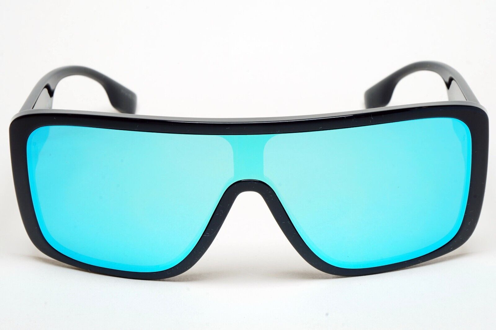 Burberry Sunglasses Black Blue Shield Visor Mirror BE 4401-U 3001/55