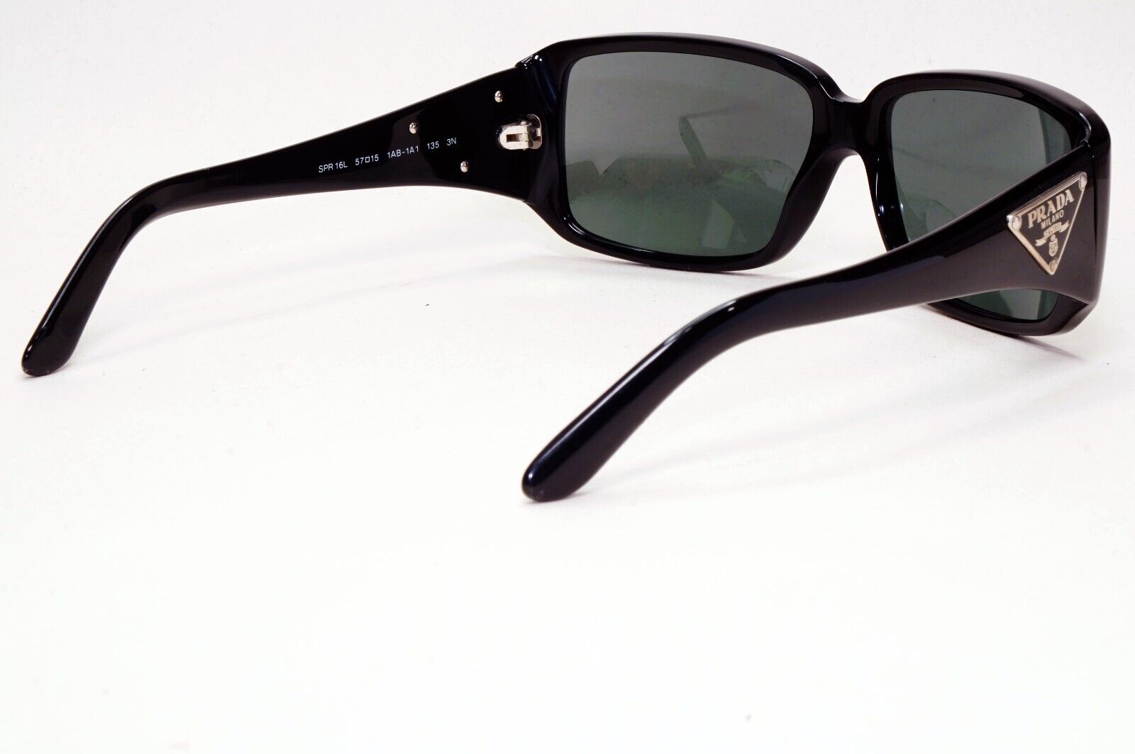 Prada Sunglasses 2011 Vintage Black Triangle Logo PR16LS SPR 16L 1AB-1A1 151024