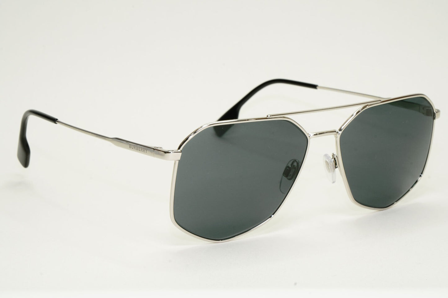 Burberry Sunglasses Silver Navigator Pilot Metal Ozwald BE 3139 1005/87 58mm [a]