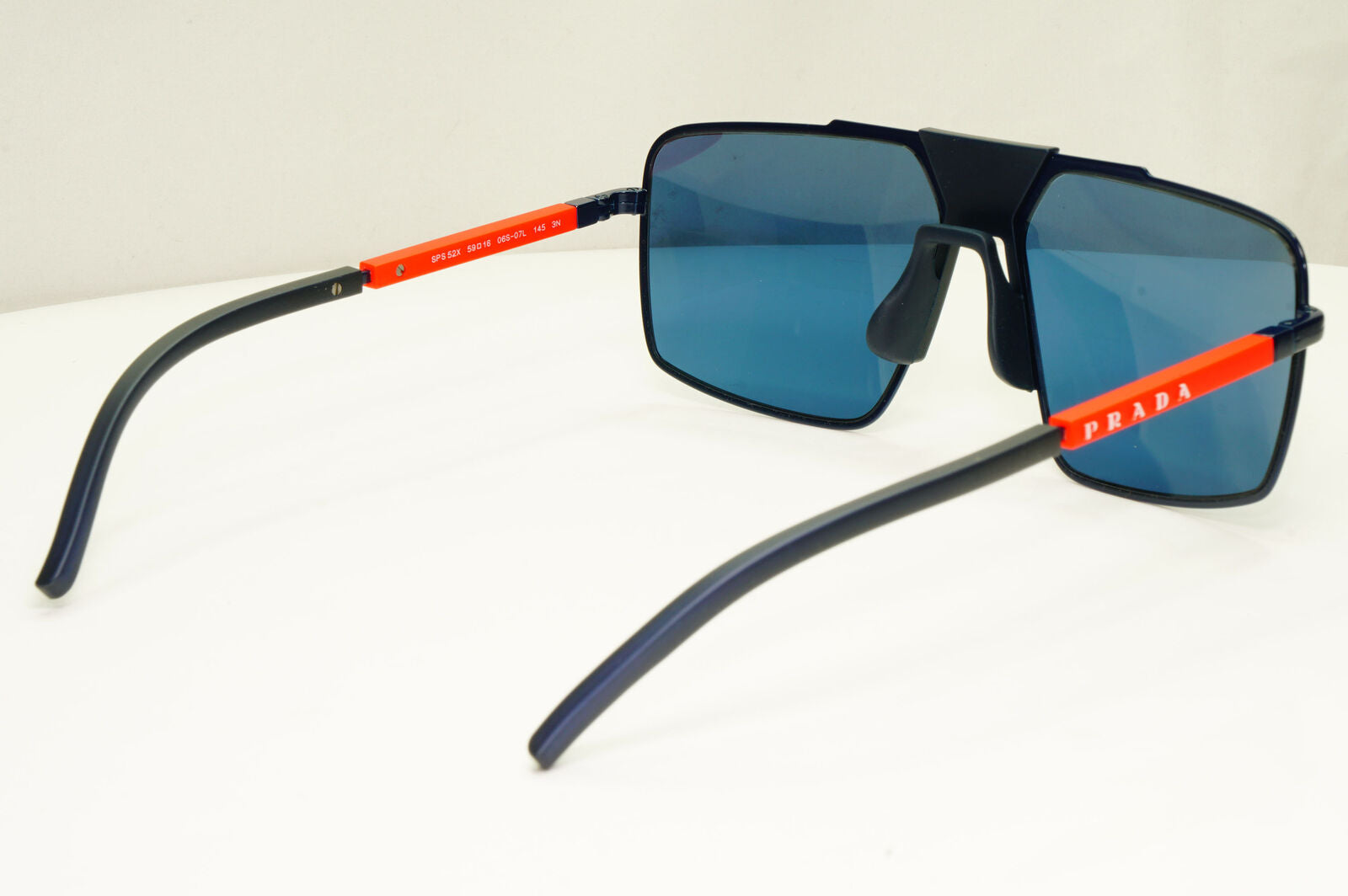 Prada Blue Square Sunglasses Mens Square Red Designer SPS 52X PS52XS 06S-07L
