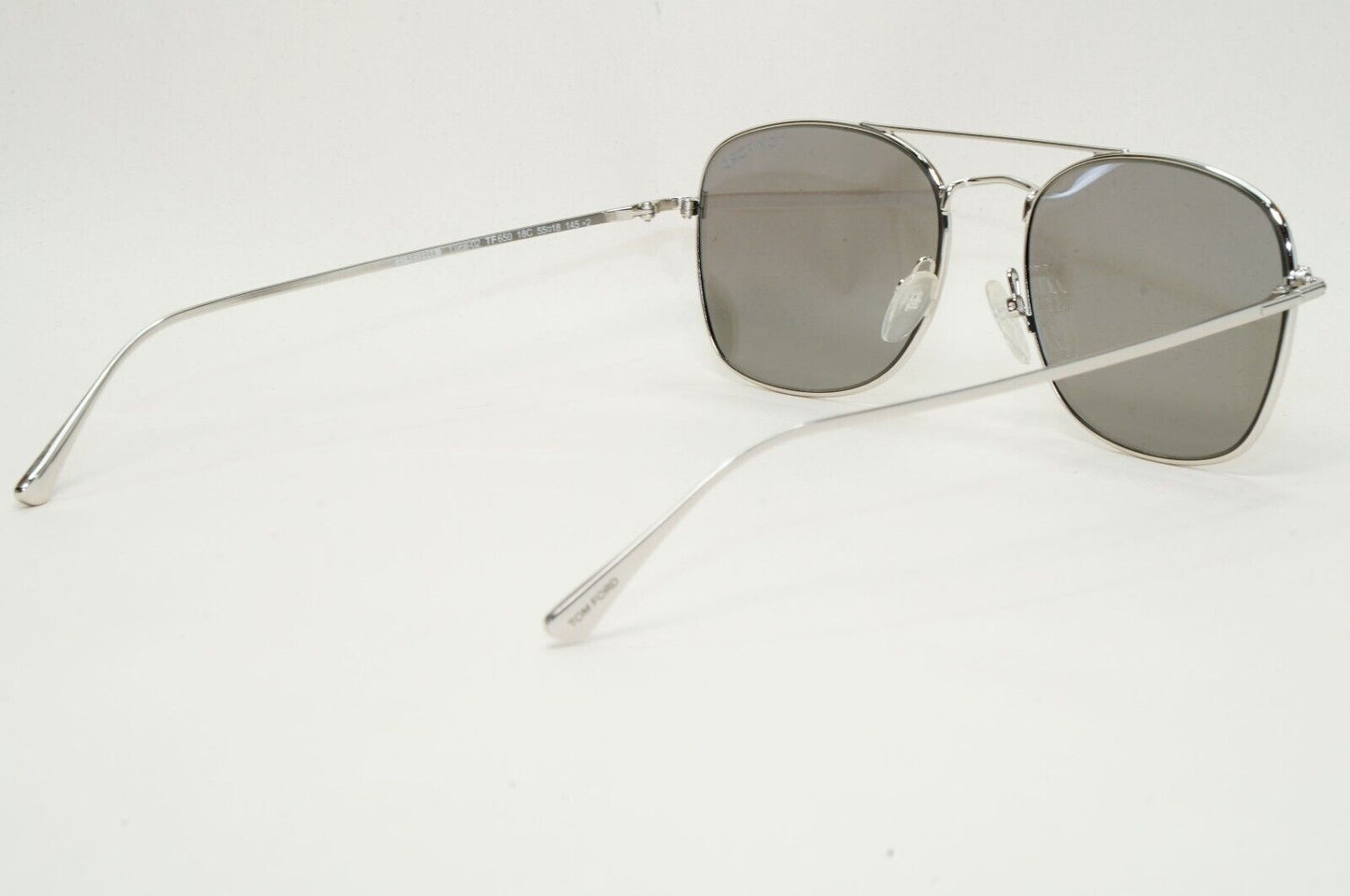 Tom Ford Sunglasses Luca-02 Silver Mirror Rhodium Metal FT0650 TF 650 18C 55mm