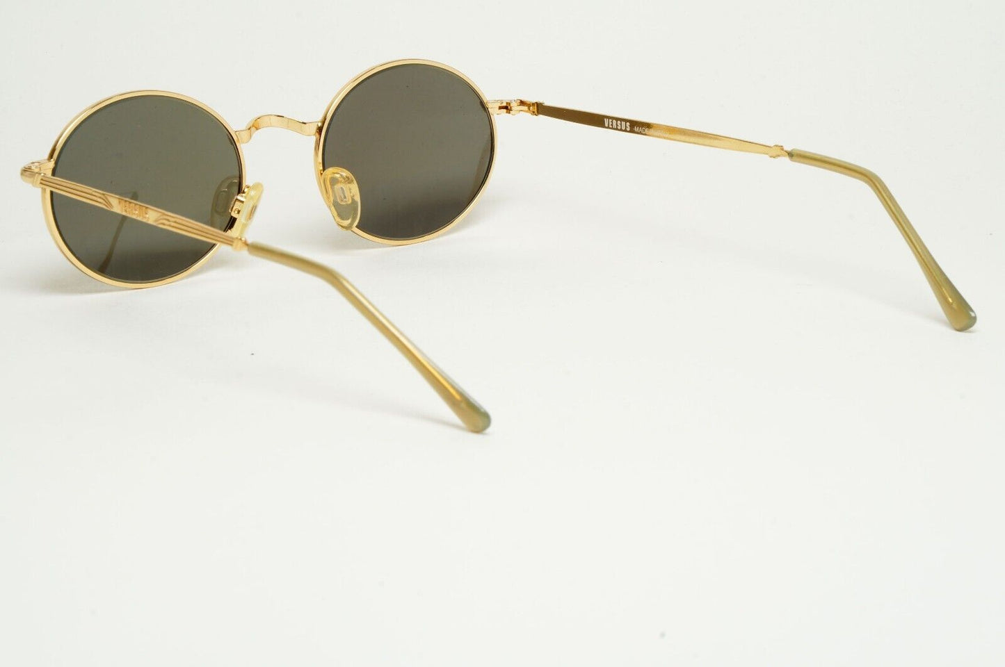 Versus Sunglasses 1996 by Gianni Versace Vintage Round Gold MOD E74 COL 07M
