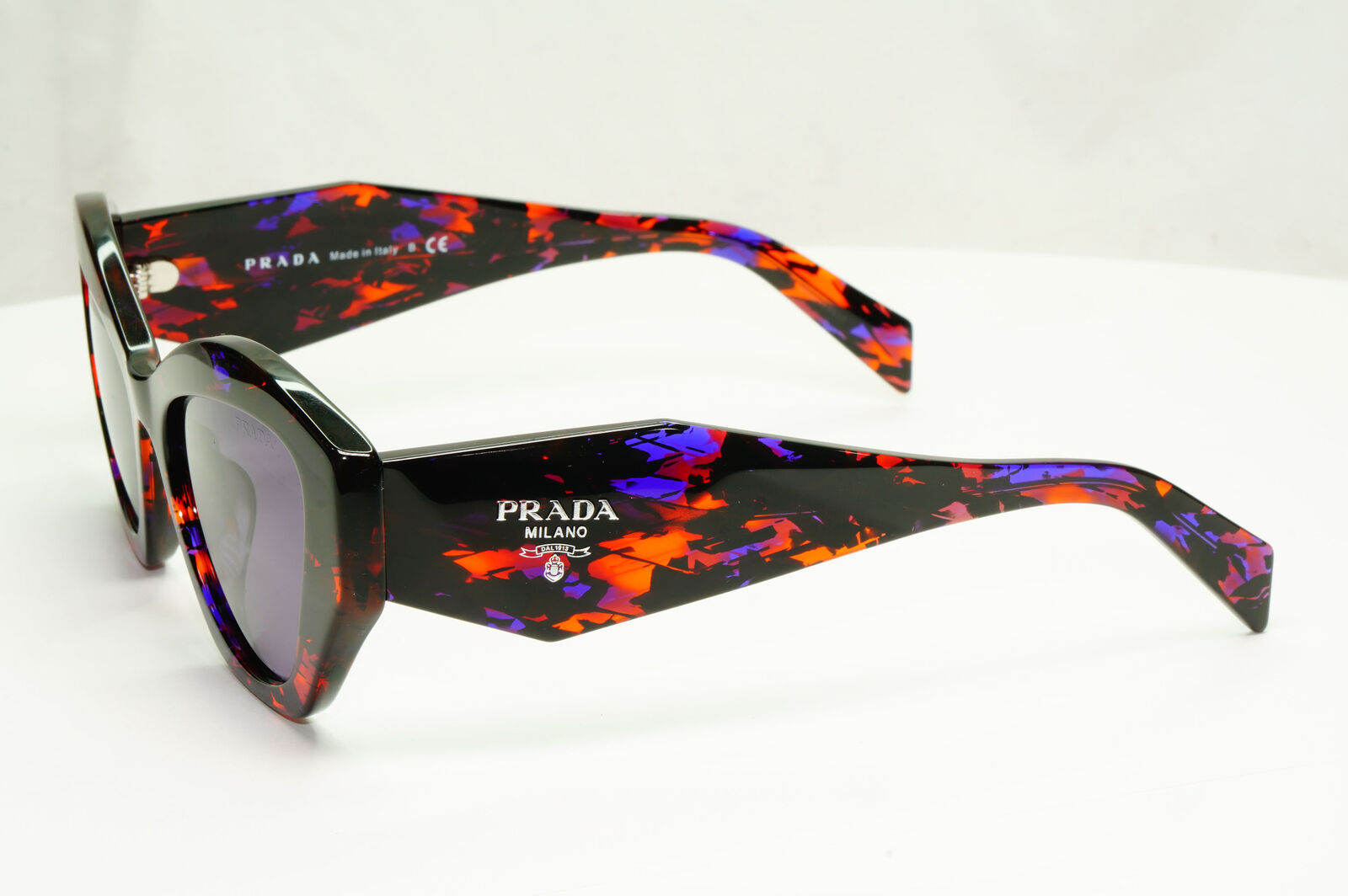 Prada Symbole Marble Sunglasses Black Orange Violet PR07YSF SPR 07Y F 06V-6O2