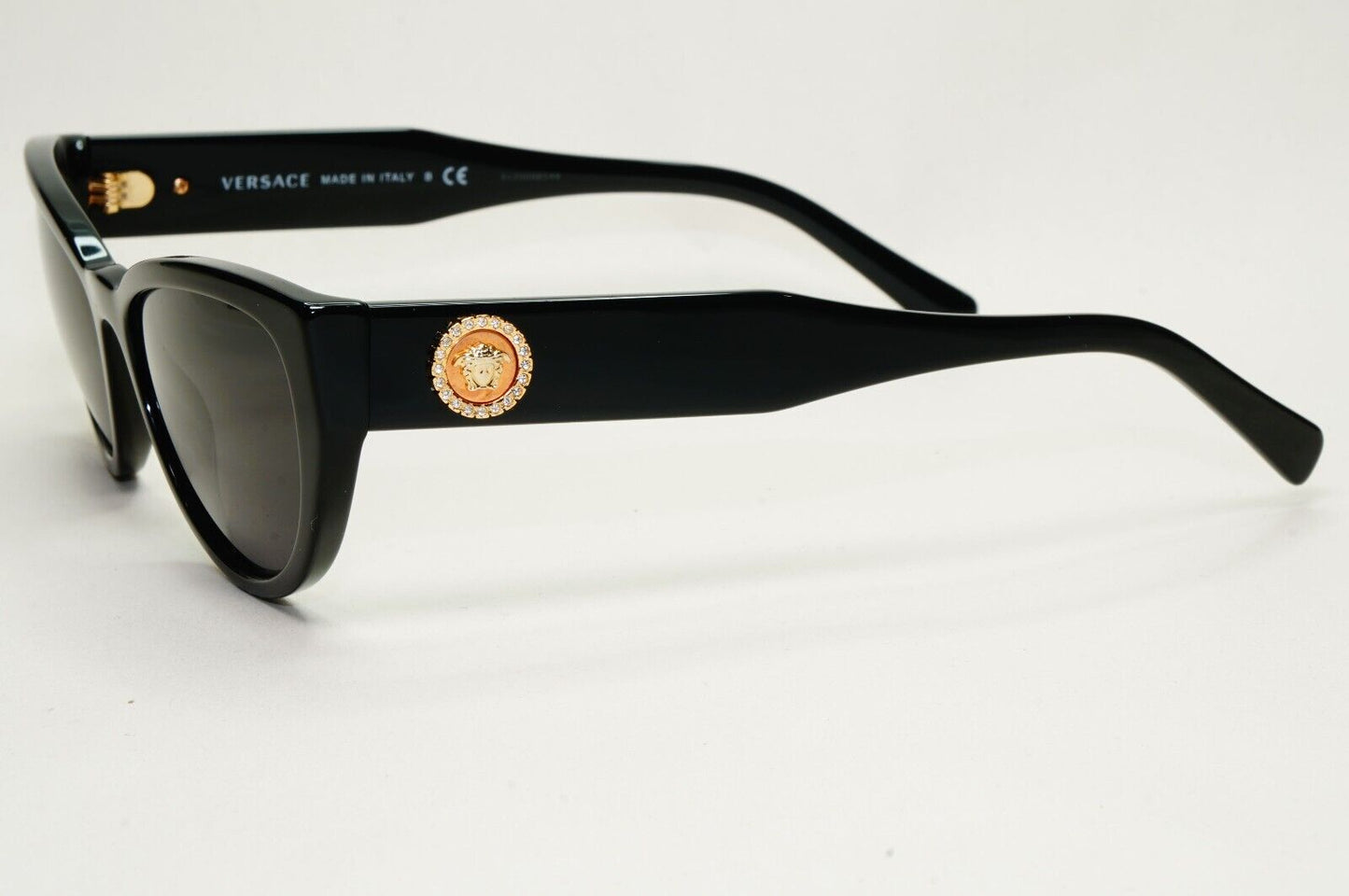 Versace Sunglasses Black Gold Medusa Cat Eye MOD VE 3280-B GB1 53mm
